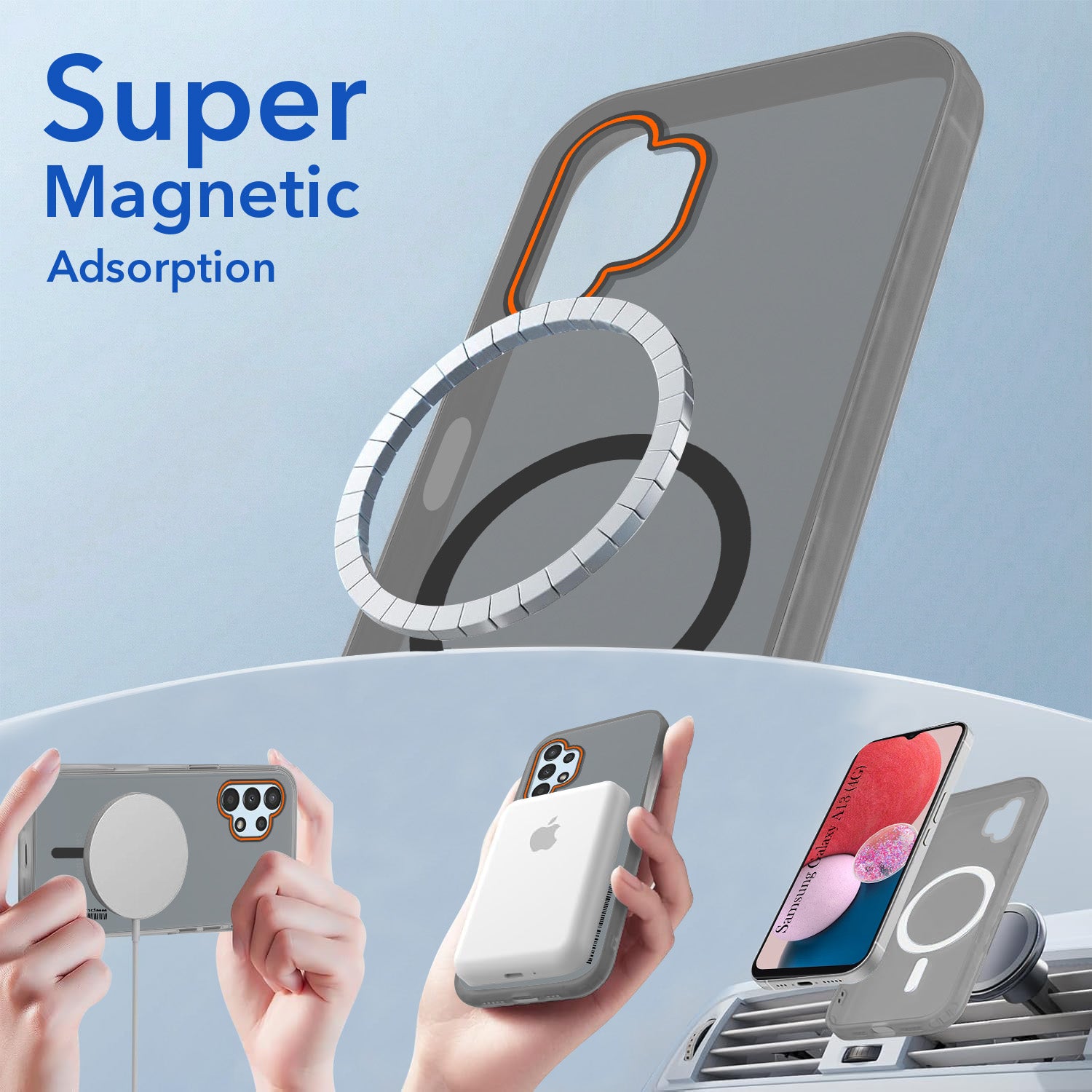 For Samsung Galaxy A13 4G Back Cover Case (Soft Touch | Camera Bump Protection | MagSafe Compatible | Matte Finish)