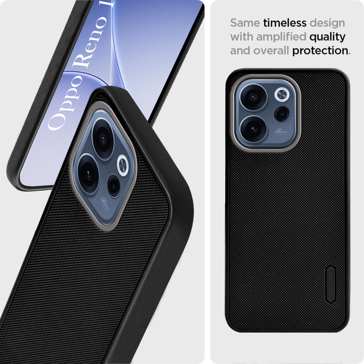For Oppo Reno 15c Back Cover Case Rubberised (Textured Grip Design | Micro-Fiber Cloth Inside | Slim and Light Weight | Soft Touch and Feel)