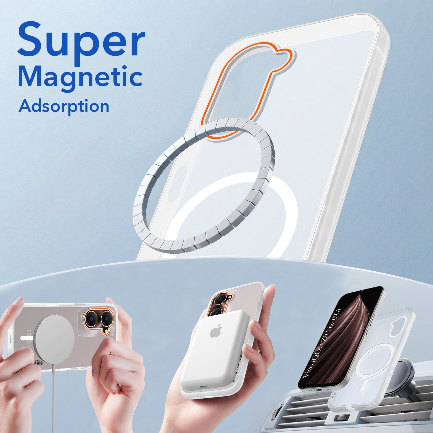 For Vivo iQOO Z9 Lite Back Cover Case (Soft Touch | Camera Bump Protection | MagSafe Compatible | Matte Finish)