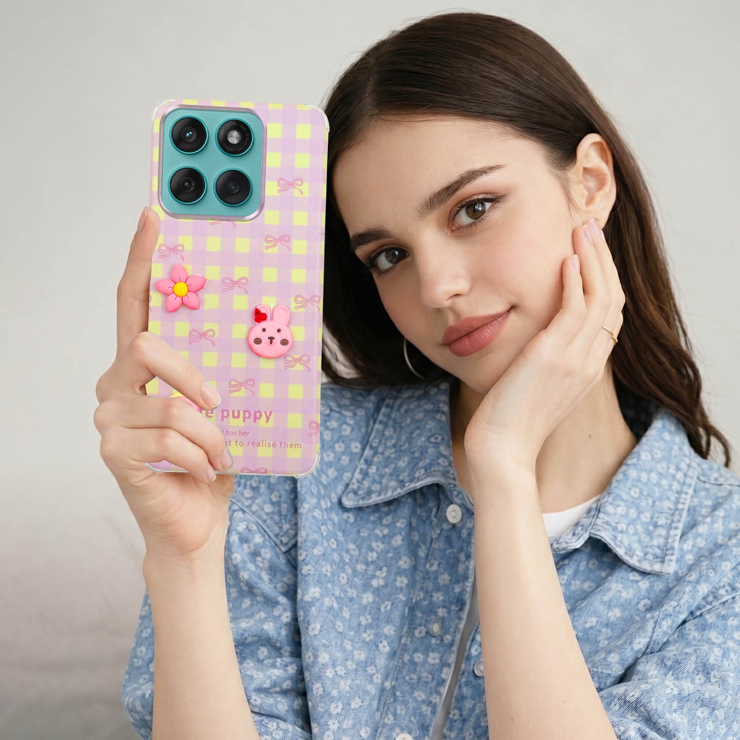 For Motorola Moto Edge 60 Fusion Back Cover Case (3D Cute Cartoons | Hard Back Side Soft | Matte Premium Finish | HD Printing)