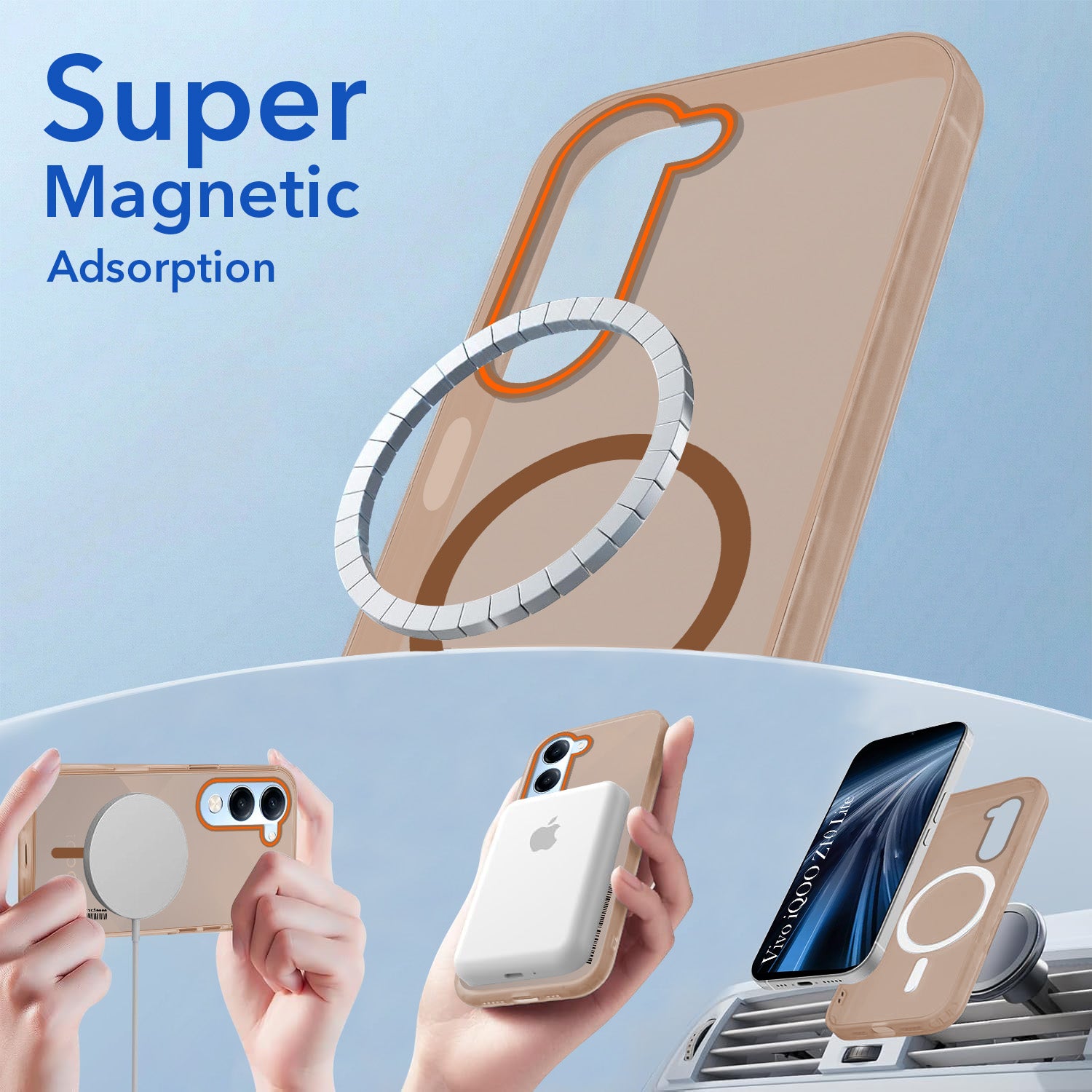 For Vivo iQOO Z10 Lite Back Cover Case (Soft Touch | Camera Bump Protection | MagSafe Compatible | Matte Finish)