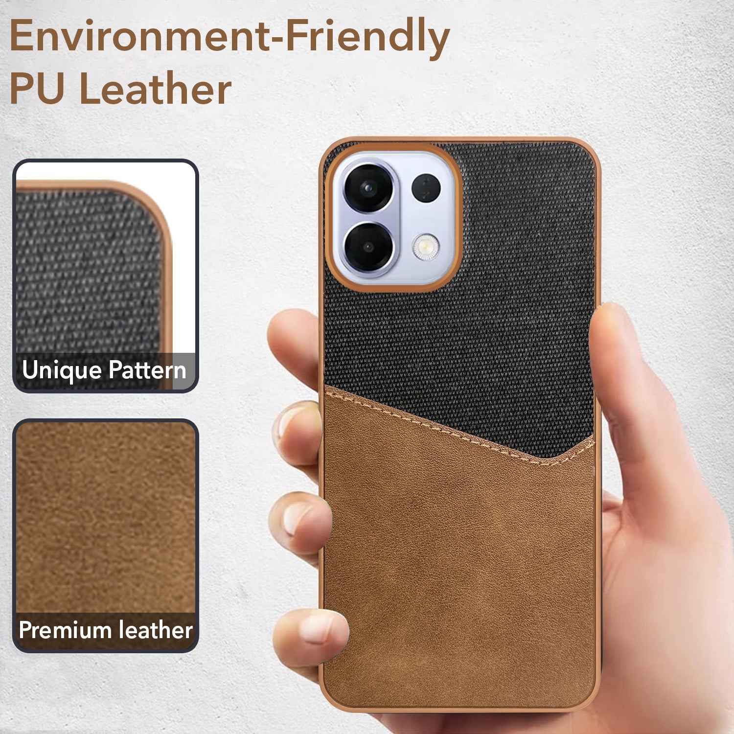 For Oppo K13 Back Cover Case (Dual PU Leather Stitch | Professional Minimalist | Soft and Flexible)