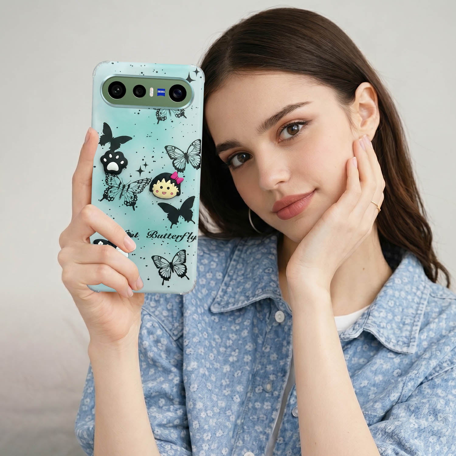 For Vivo X300 FE Back Cover Case (3D Cute Cartoons | Hard Back Side Soft | Matte Premium Finish | HD Printing)