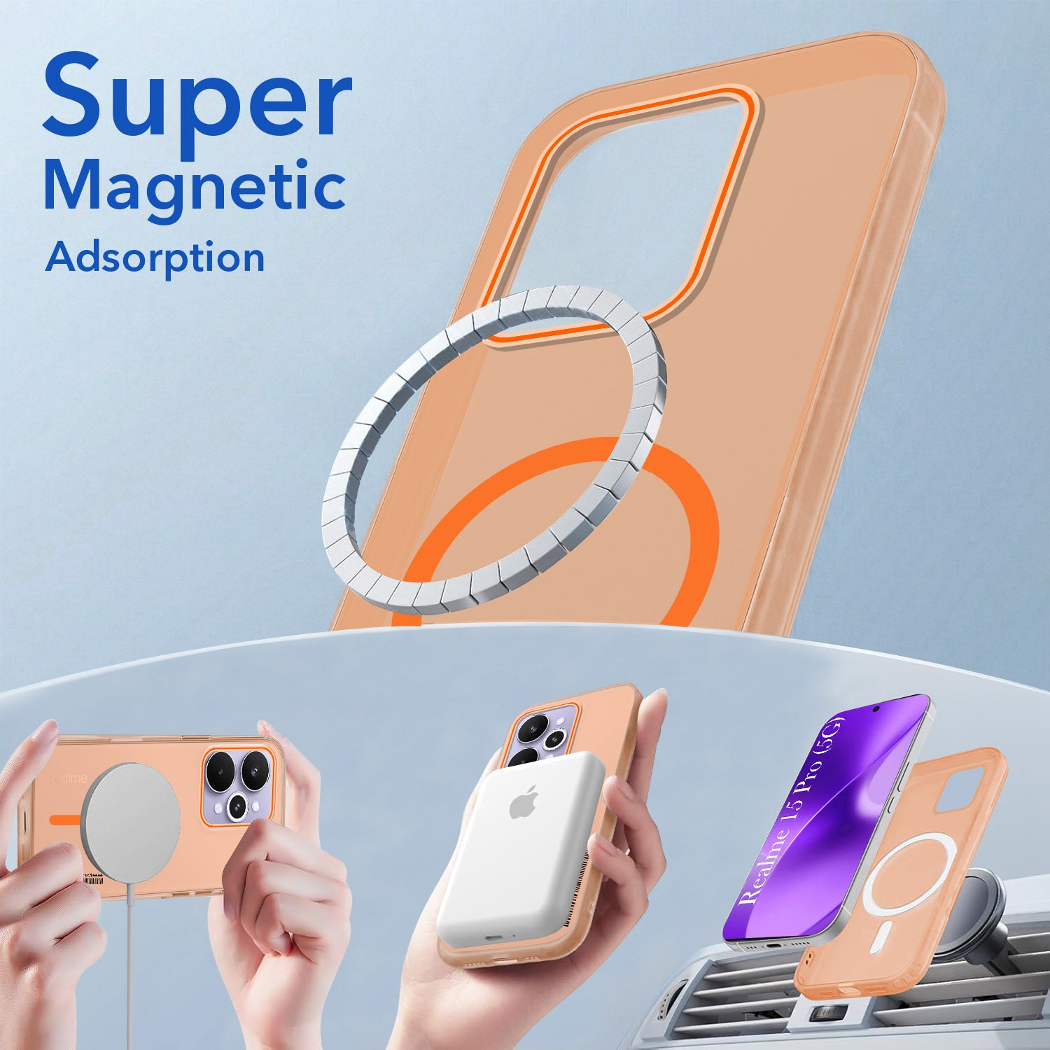 For Realme 15 Pro Back Cover Case (Soft Touch | Camera Bump Protection | MagSafe Compatible | Matte Finish)