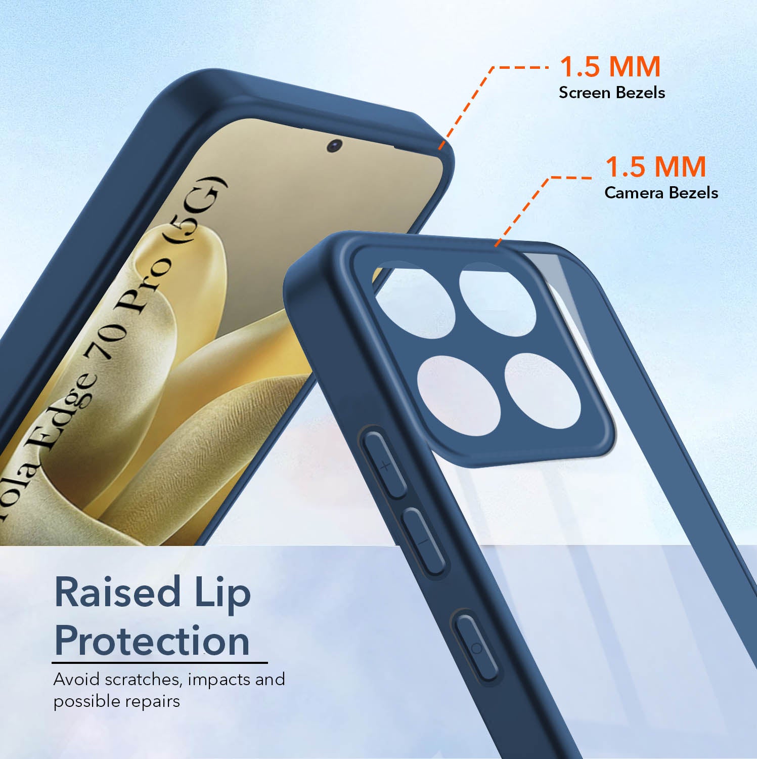 For Motorola Moto Edge 70 Pro Back Cover Case Ultra-Hybrid (Lifetime Anti Yellow | Anti Scratch | Crystal Clear Shockproof)