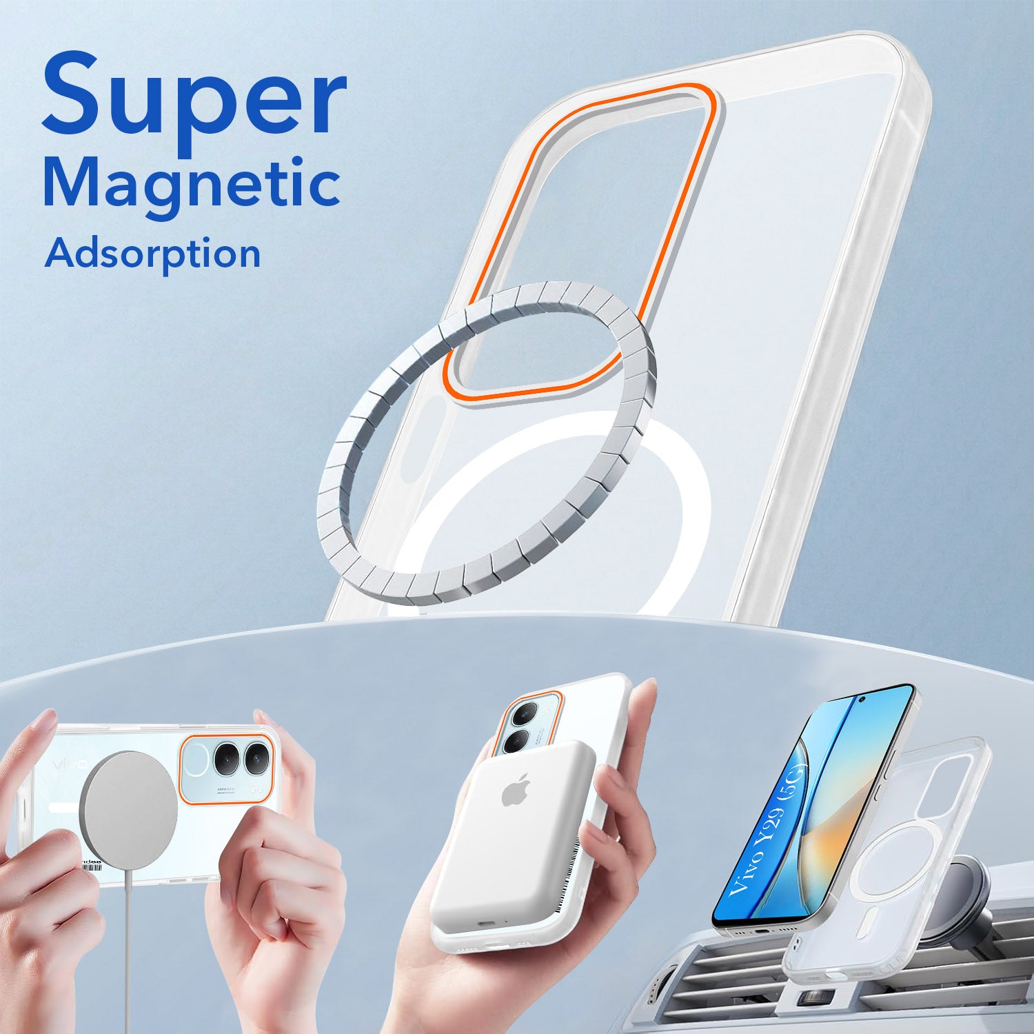 For Vivo Y29 Back Cover Case (Soft Touch | Camera Bump Protection | MagSafe Compatible | Matte Finish)