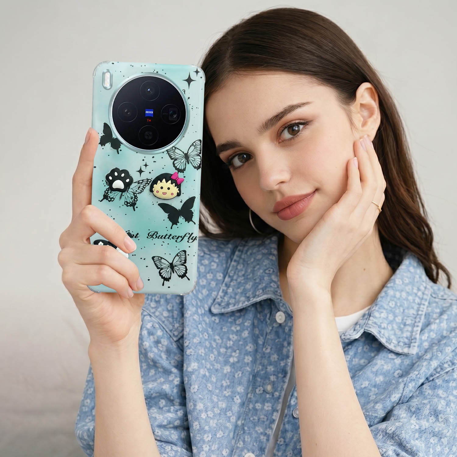 For Vivo X300 5G Back Cover Case (3D Cute Cartoons | Hard Back Side Soft | Matte Premium Finish | HD Printing)