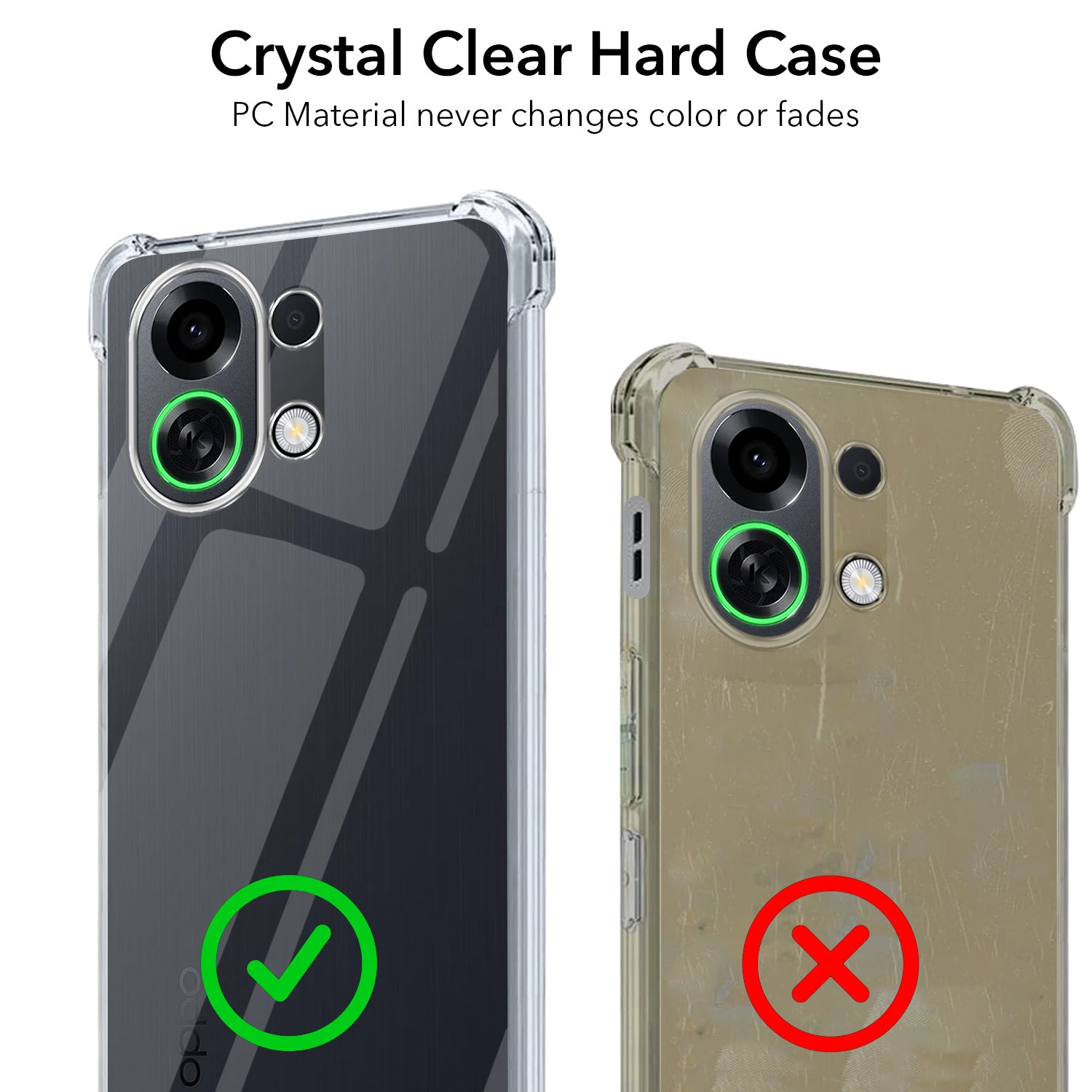 For Oppo K13 Turbo | Oppo K13 Turbo Pro Shockproof Crystal-Clear Back Cover ( Drop & Camera Protection | Hard Polycarbonate)
