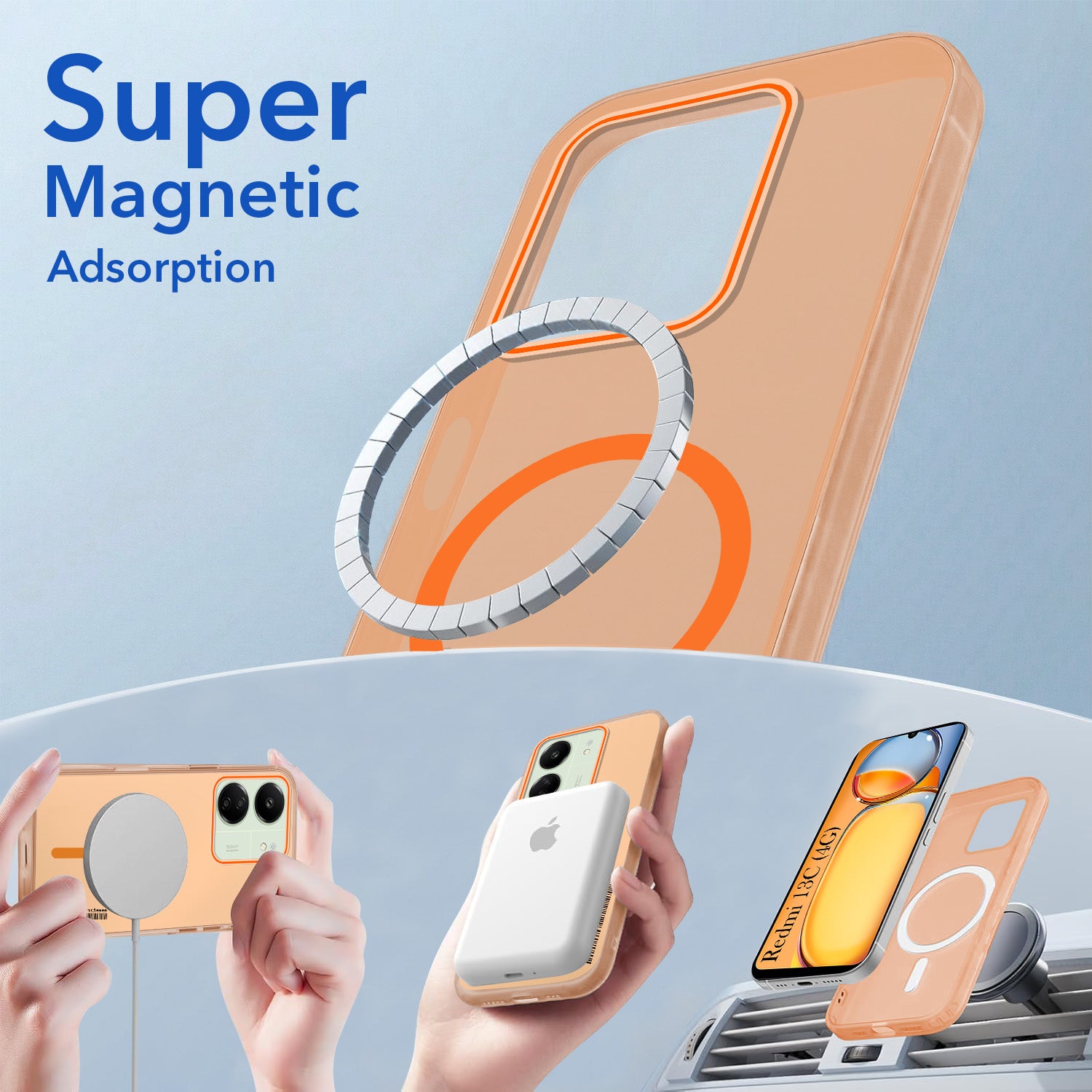 For Xiaomi Redmi 13C 4G Back Cover Case (Soft Touch | Camera Bump Protection | MagSafe Compatible | Matte Finish)