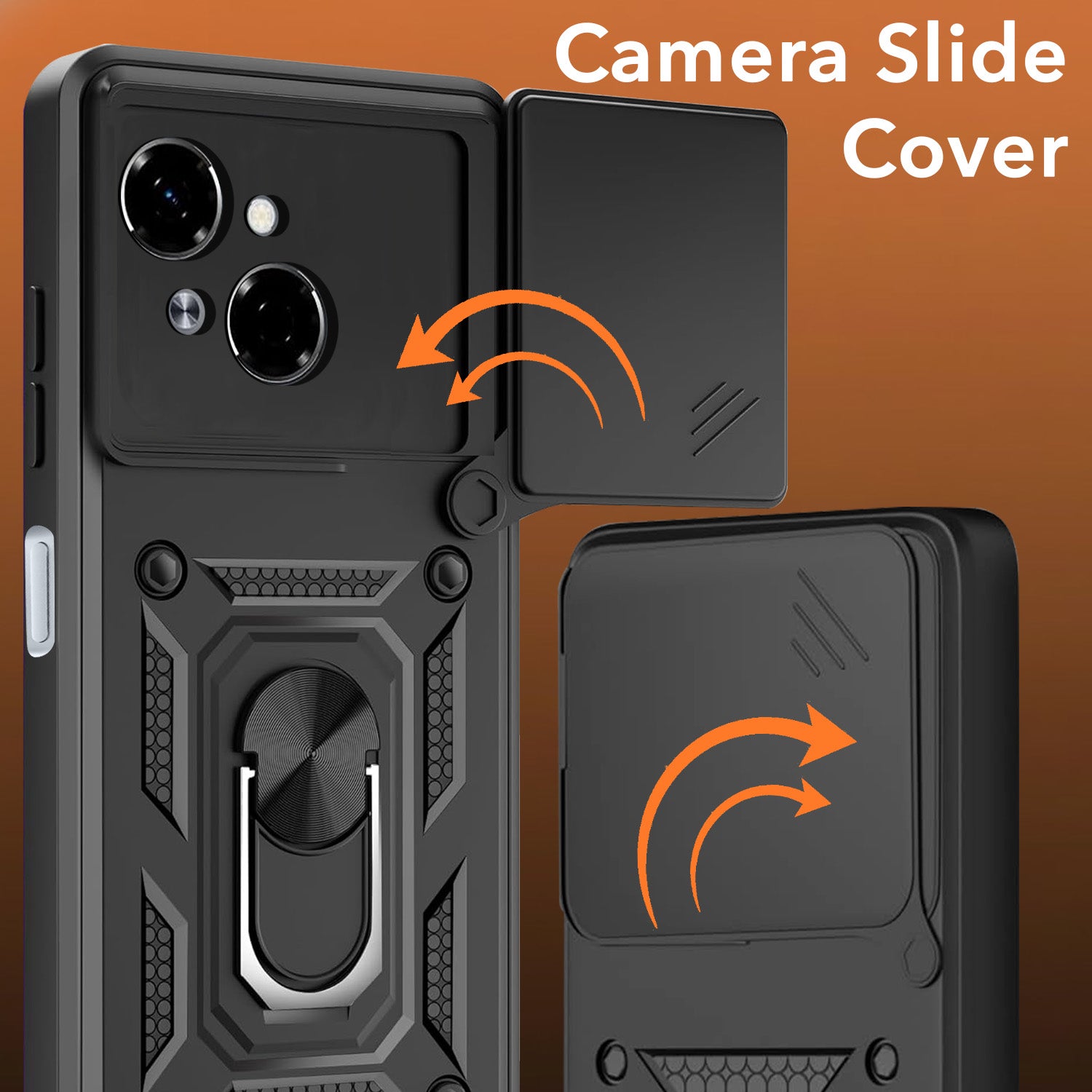 For Tecno Pop 9 4G Back Case Cover (Hybrid Dual Armor Polycarbonate)
