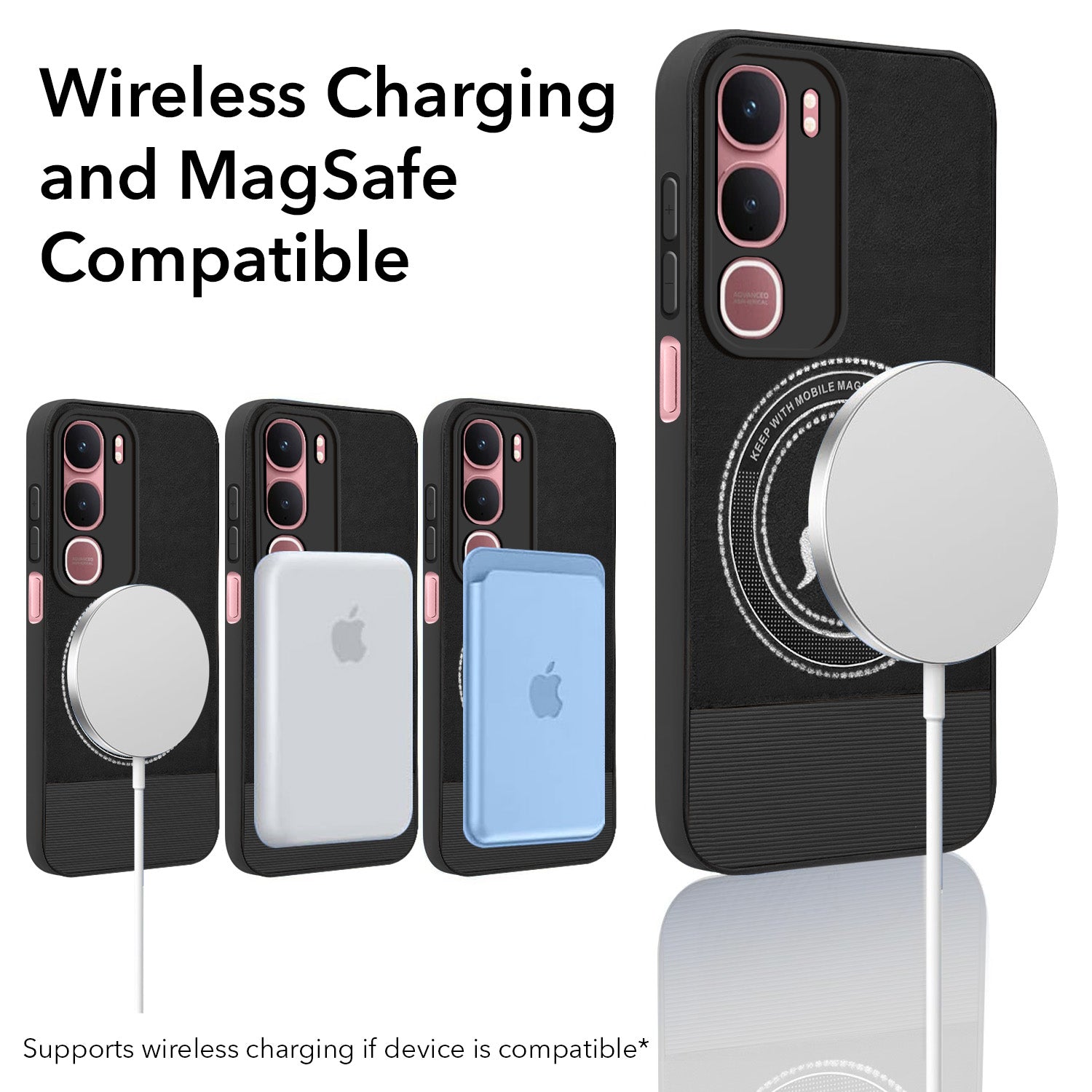 For Vivo Y31 5G Back Cover Case PU Leather Finish (Professional Minimalist Texture | MagSafe Compatile | Camera Protection | Sleek Sober Formal)