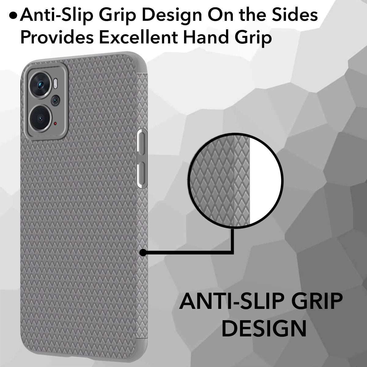 For Oppo K10 Back Cover Case (Liquid Silicone | Side Grip | Camera Protection)