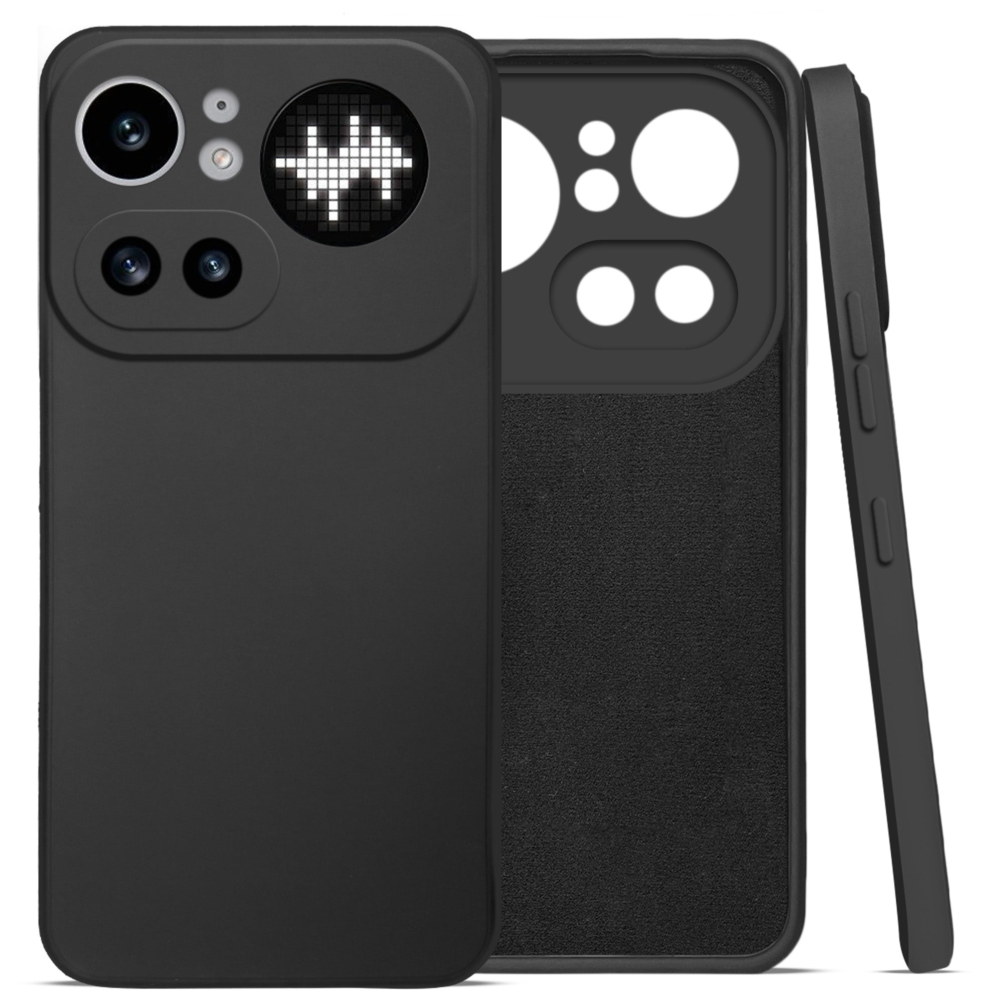 For Nothing Phone 4A Pro 5G Back Cover Case (Matte Finish Silicone with Inside Fiber cloth)