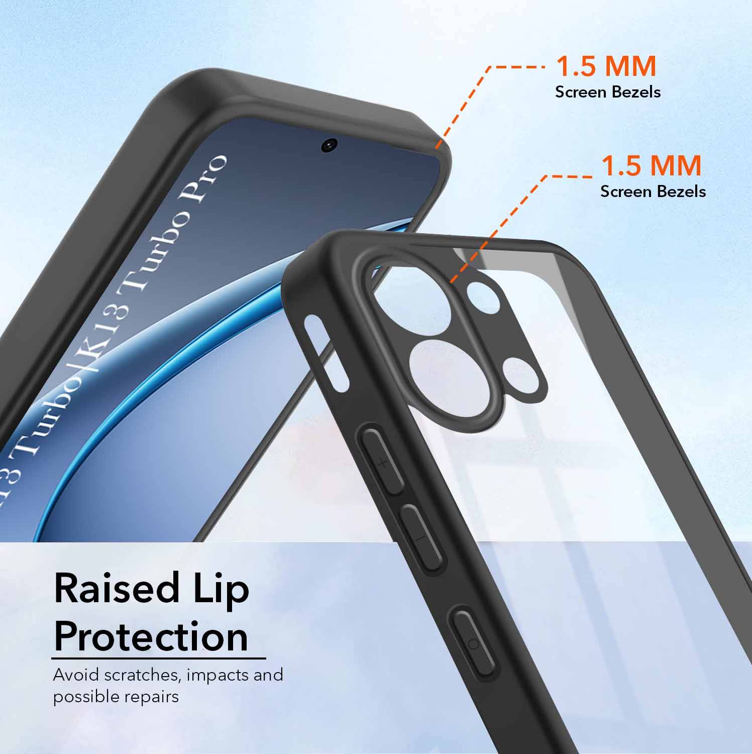 For Oppo K13 Turbo | Oppo K13 Turbo Pro Back Cover Case (Lifetime Anti Yellow | Anti Scratch | Crystal Clear Shockproof)