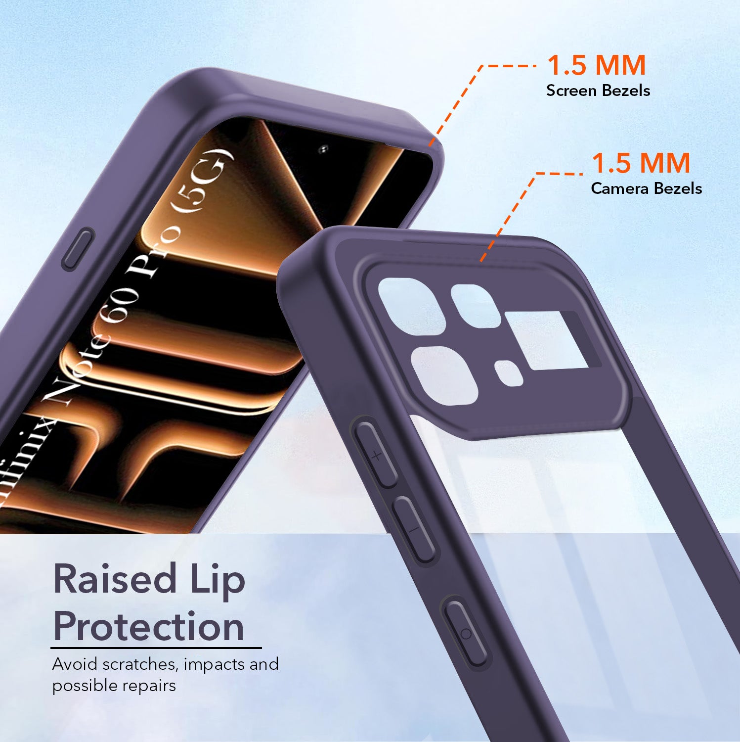 For Infinix Note 60 Pro 5G Back Cover Case Ultra-Hybrid (Lifetime Anti Yellow | Anti Scratch | Crystal Clear Shockproof)