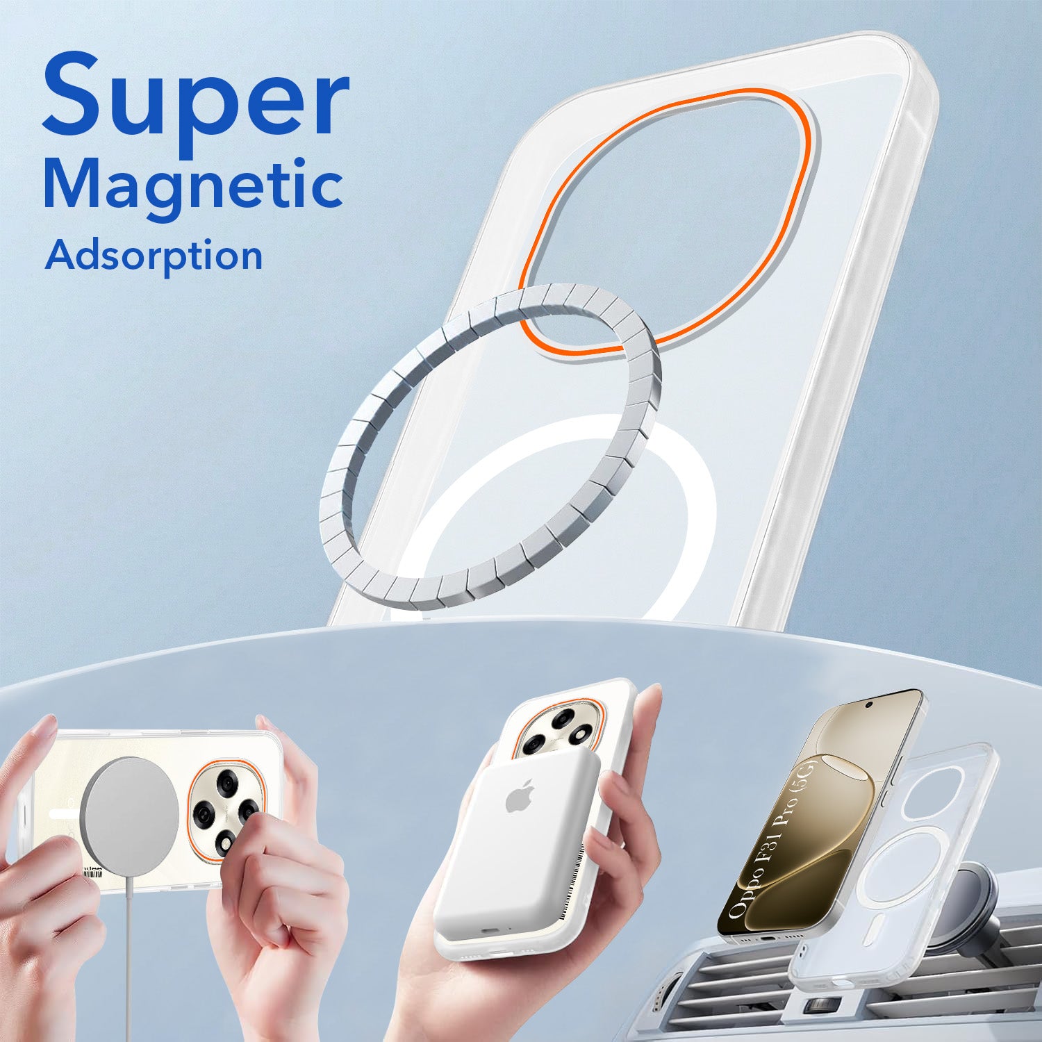 For Oppo F31 Pro Back Cover Case (Soft Touch | Camera Bump Protection | MagSafe Compatible | Matte Finish)