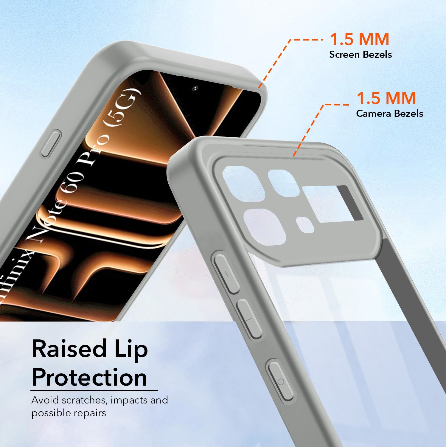 For Infinix Note 60 Pro 5G Back Cover Case Ultra-Hybrid (Lifetime Anti Yellow | Anti Scratch | Crystal Clear Shockproof)