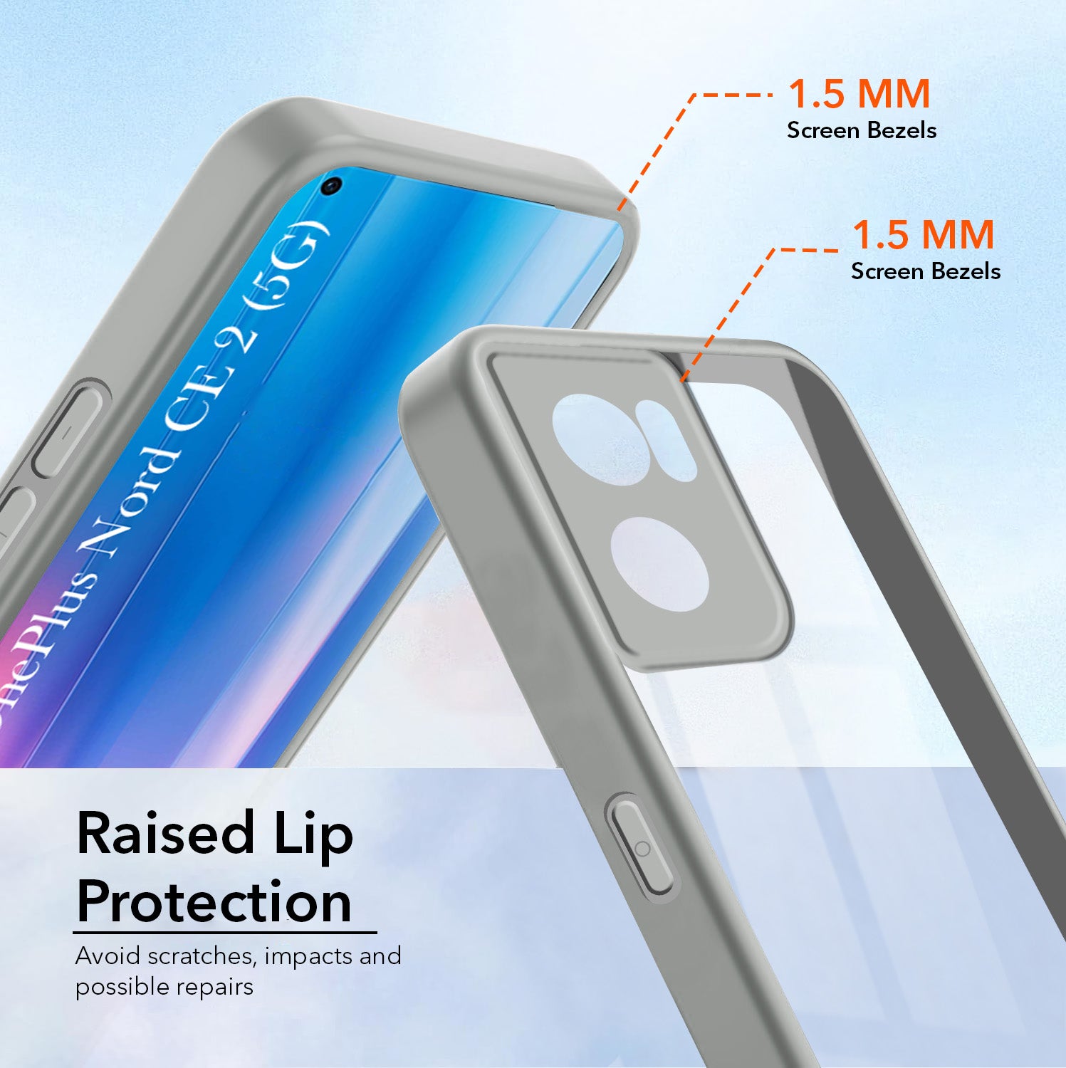 For OnePlus Nord CE 2 5G Back Cover Case Ultra-Hybrid (Lifetime Anti Yellow | Anti Scratch | Crystal Clear Shockproof)