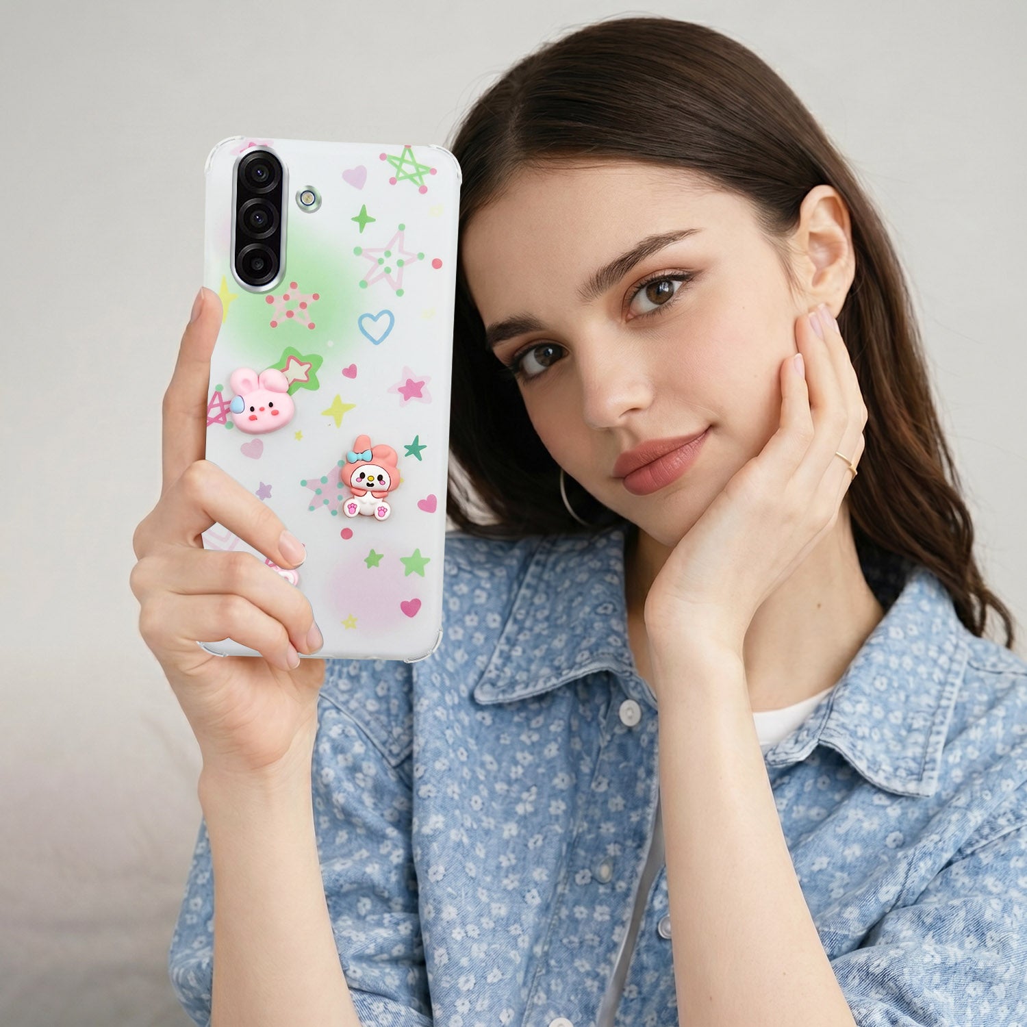 For Samsung Galaxy A17 | Samsung F17 | Samsung M17 5G Back Cover Case (3D Cute Cartoons | Hard Back Side Soft | Matte Premium Finish | HD Printing)