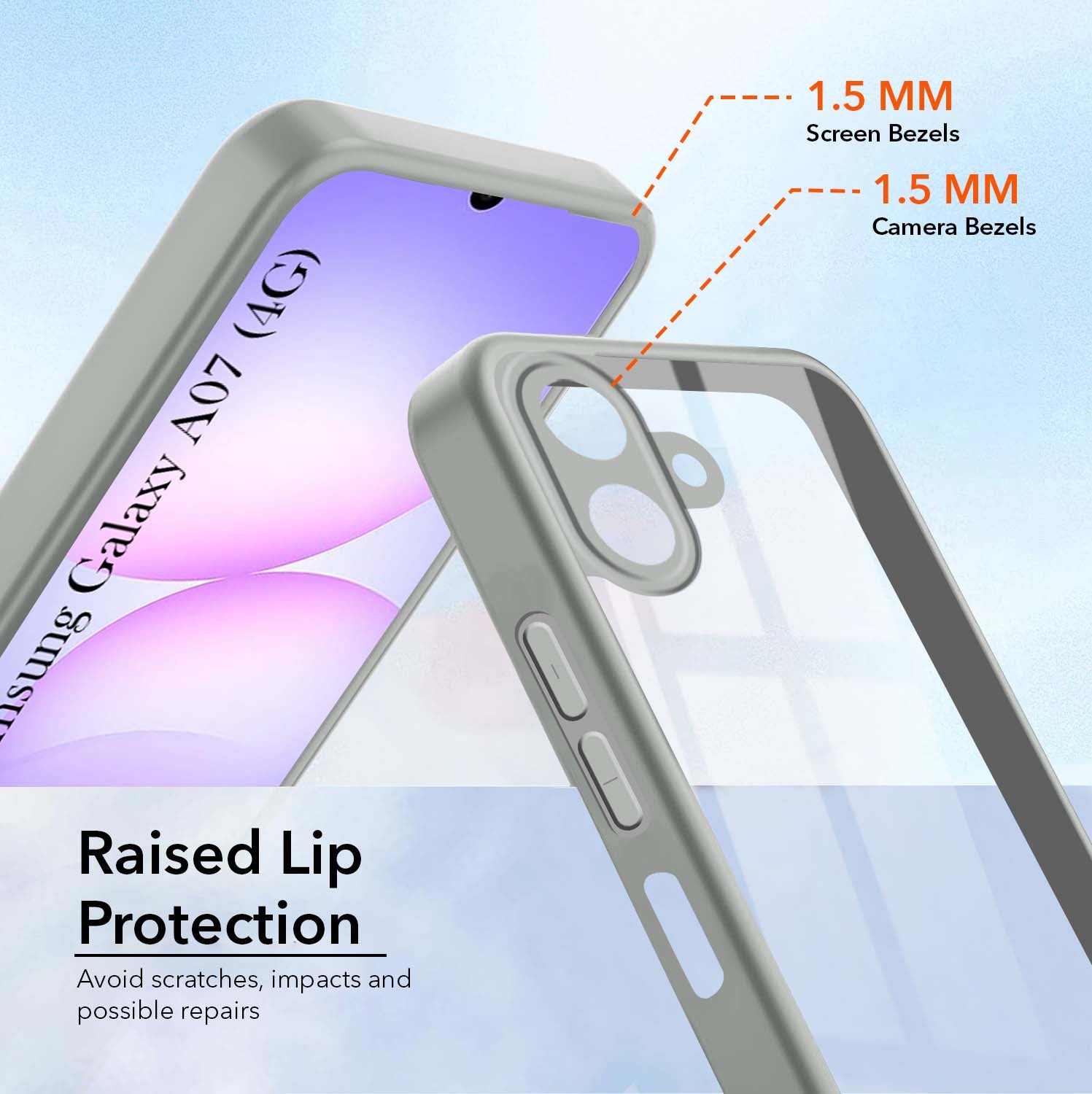 For Samsung Galaxy A07 4G Back Cover Case Ultra-Hybrid (Lifetime Anti Yellow | Anti Scratch | Crystal Clear Shockproof)