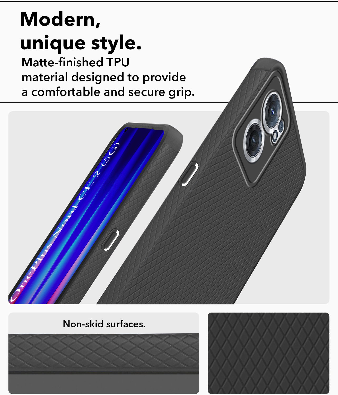 For OnePlus Nord CE 2 5G Back Cover Case (Liquid Silicone | Side Grip | Camera Protection)