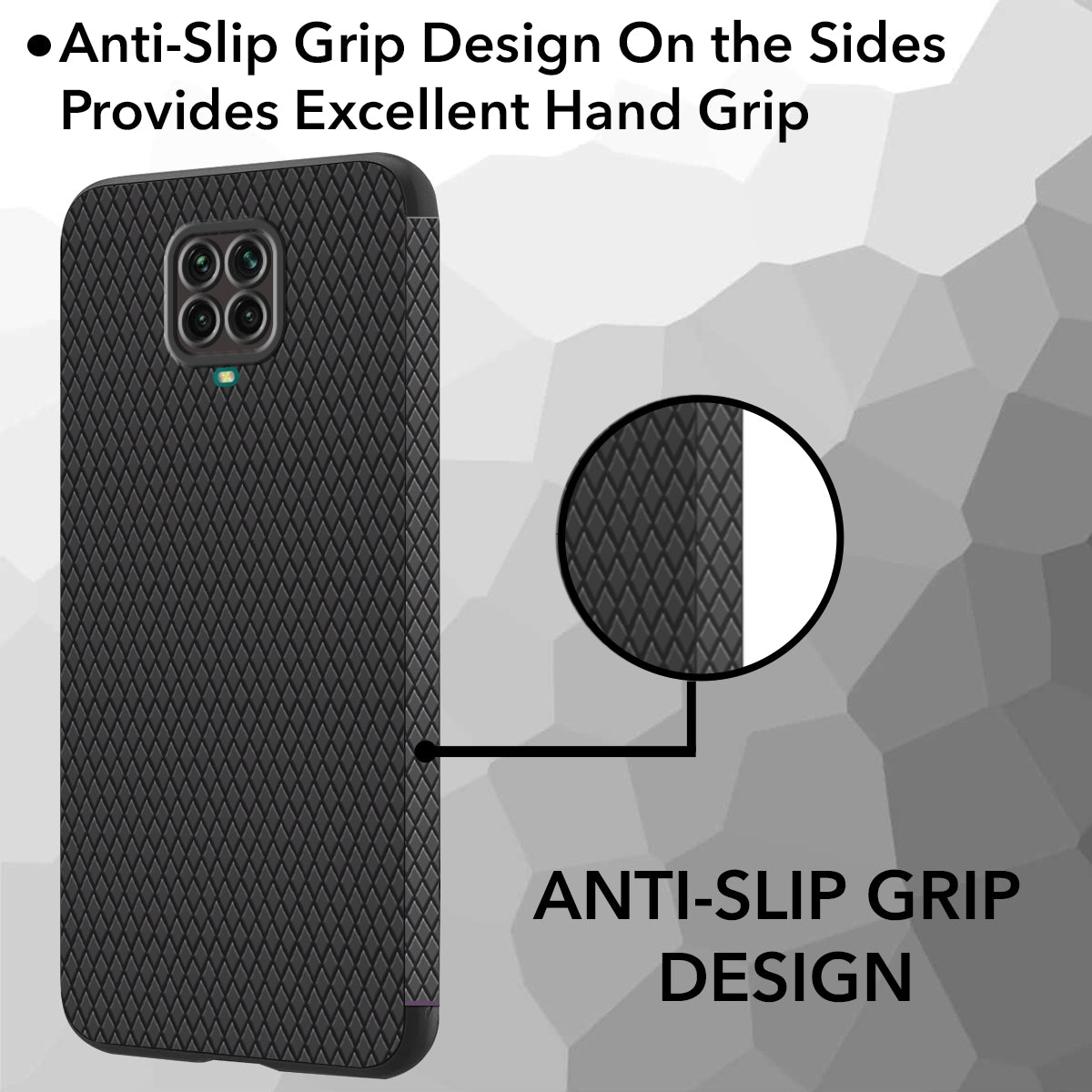 For Redmi Note 9 Pro | 9 Pro Max | Note 10 Lite Back Cover Case (Liquid Silicone | Side Grip | Camera Protection)