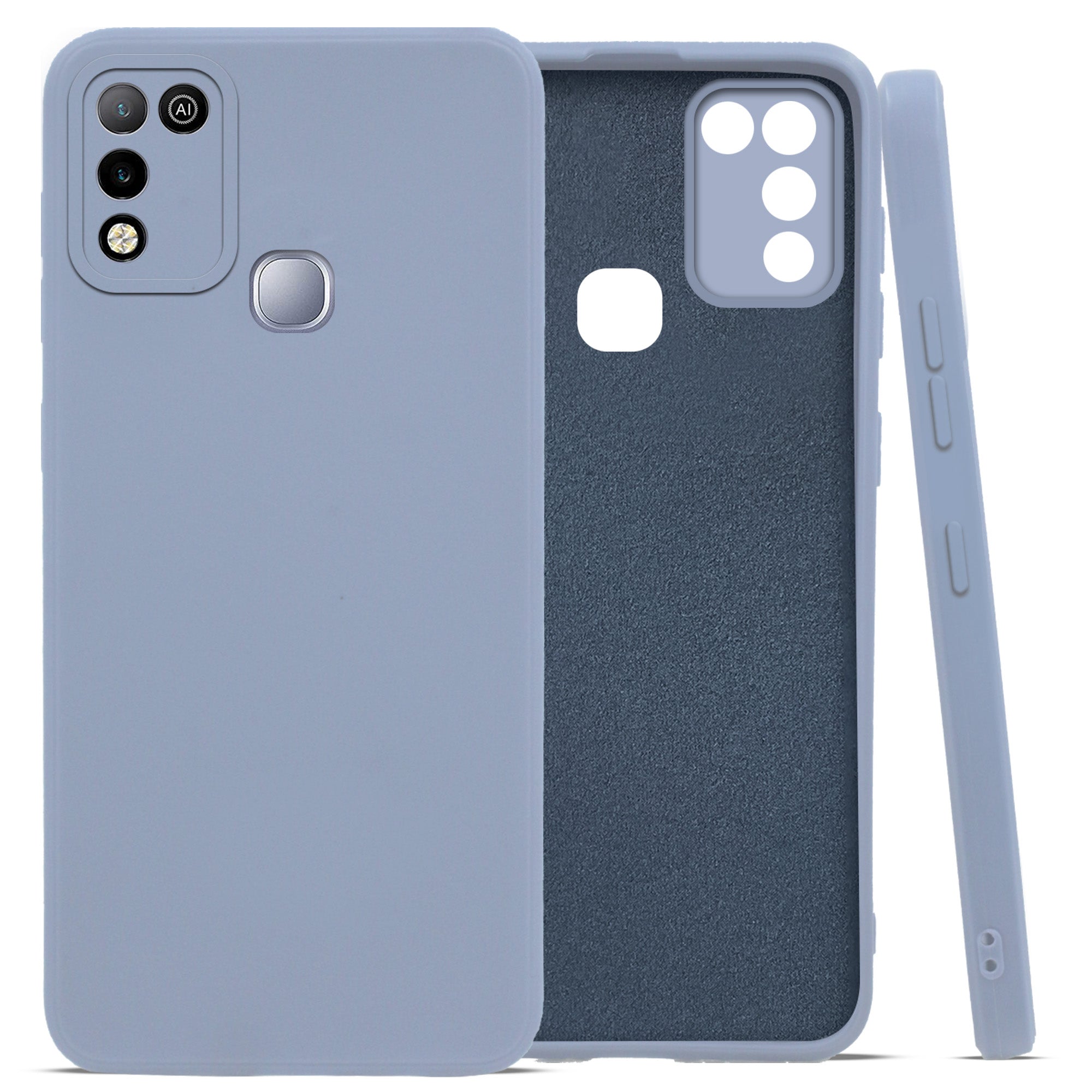For Infinix Hot 11 Play Back Cover Case (Matte Finish Silicone with Inside Fiber Cloth)