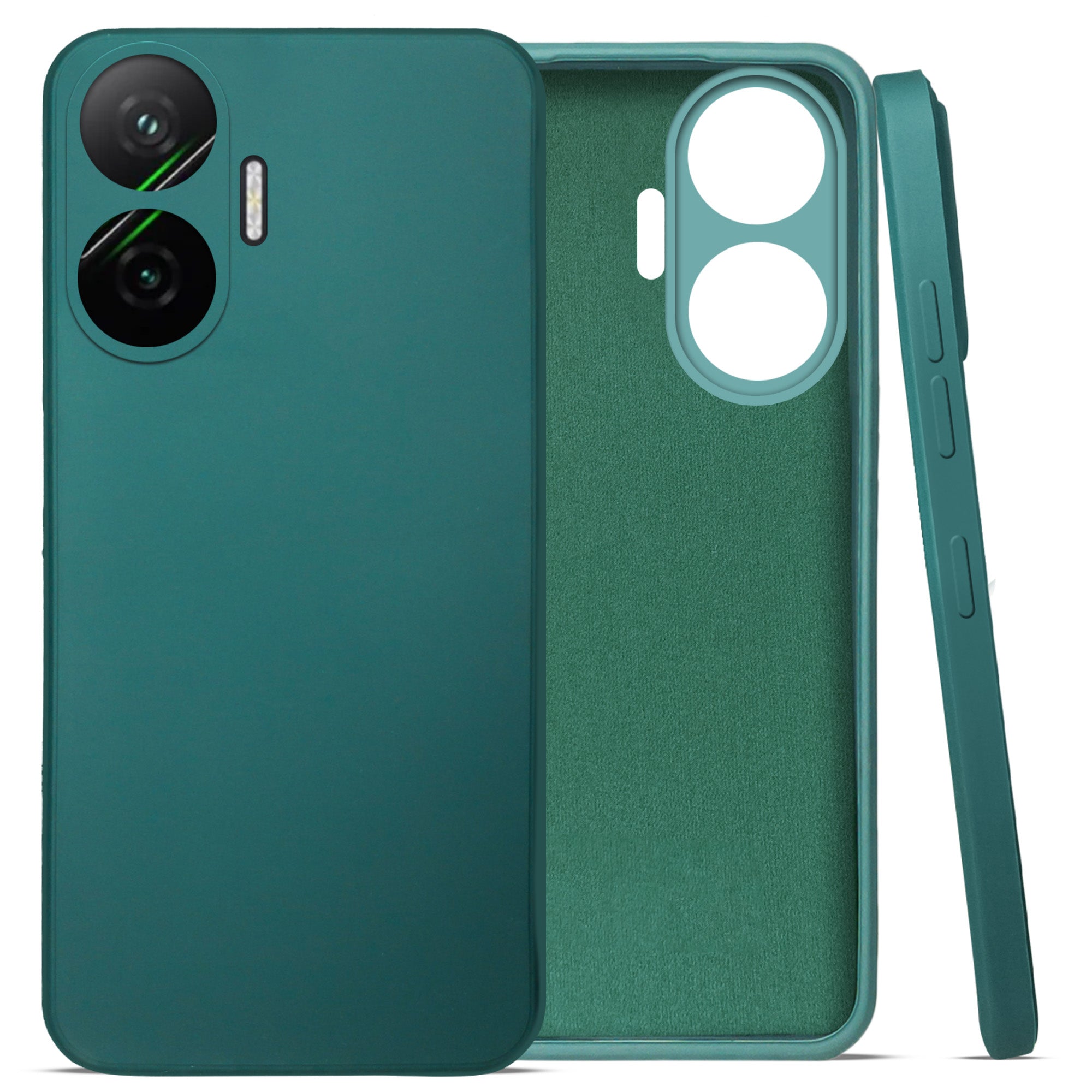 For Xiaomi Poco F7 5G Back Cover Case (Matte Finish Silicone with Inside Fiber cloth)