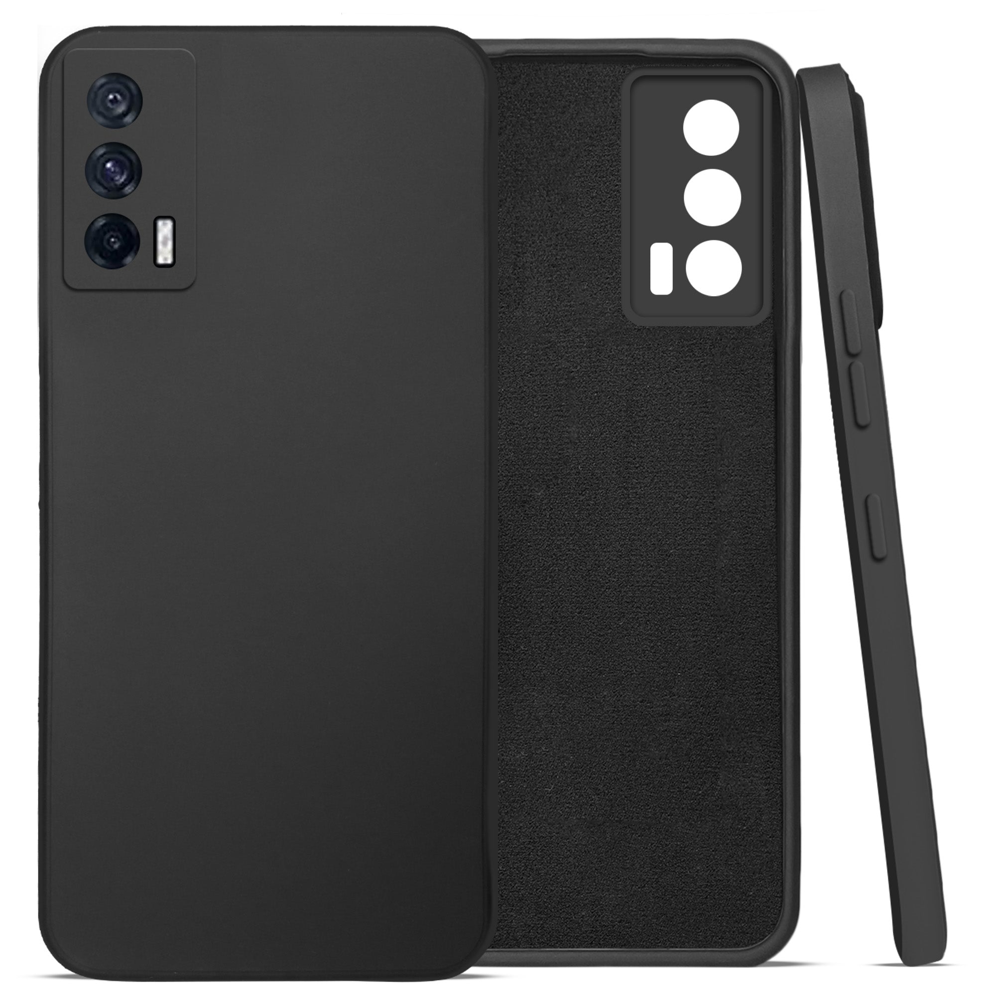 For Vivo iQOO 7 5G Back Cover Case (Matte Finish Silicone with Inside Fiber cloth)