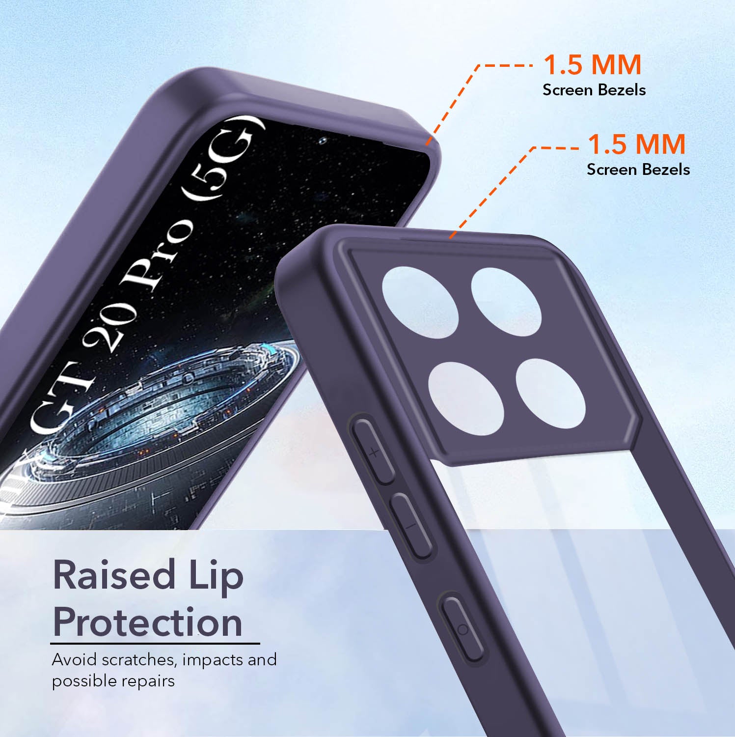 For Infinix GT 20 Pro 5G Back Cover Case (Lifetime Anti Yellow | Anti Scratch | Crystal Clear Shockproof)
