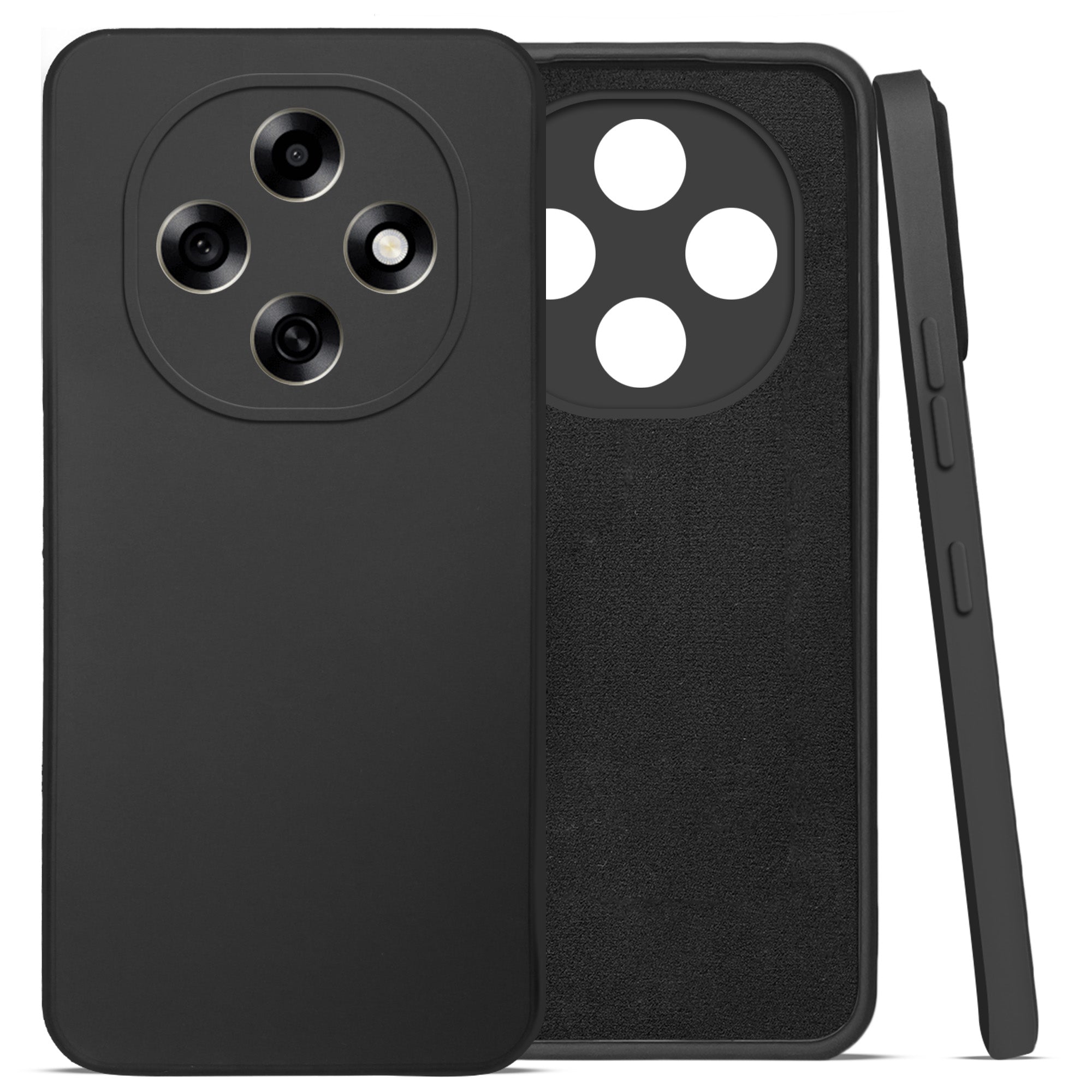 For Oppo F31 Pro Back Cover Case (Matte Finish Silicone with Inside Fiber Cloth)