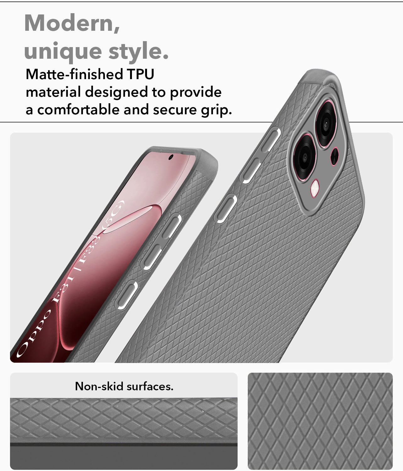 For Oppo F31 5G | Oppo F33 5G Back Cover Case Liquid Silicone (Camera Protection | Side Grip Texture | Soft and Flexible)