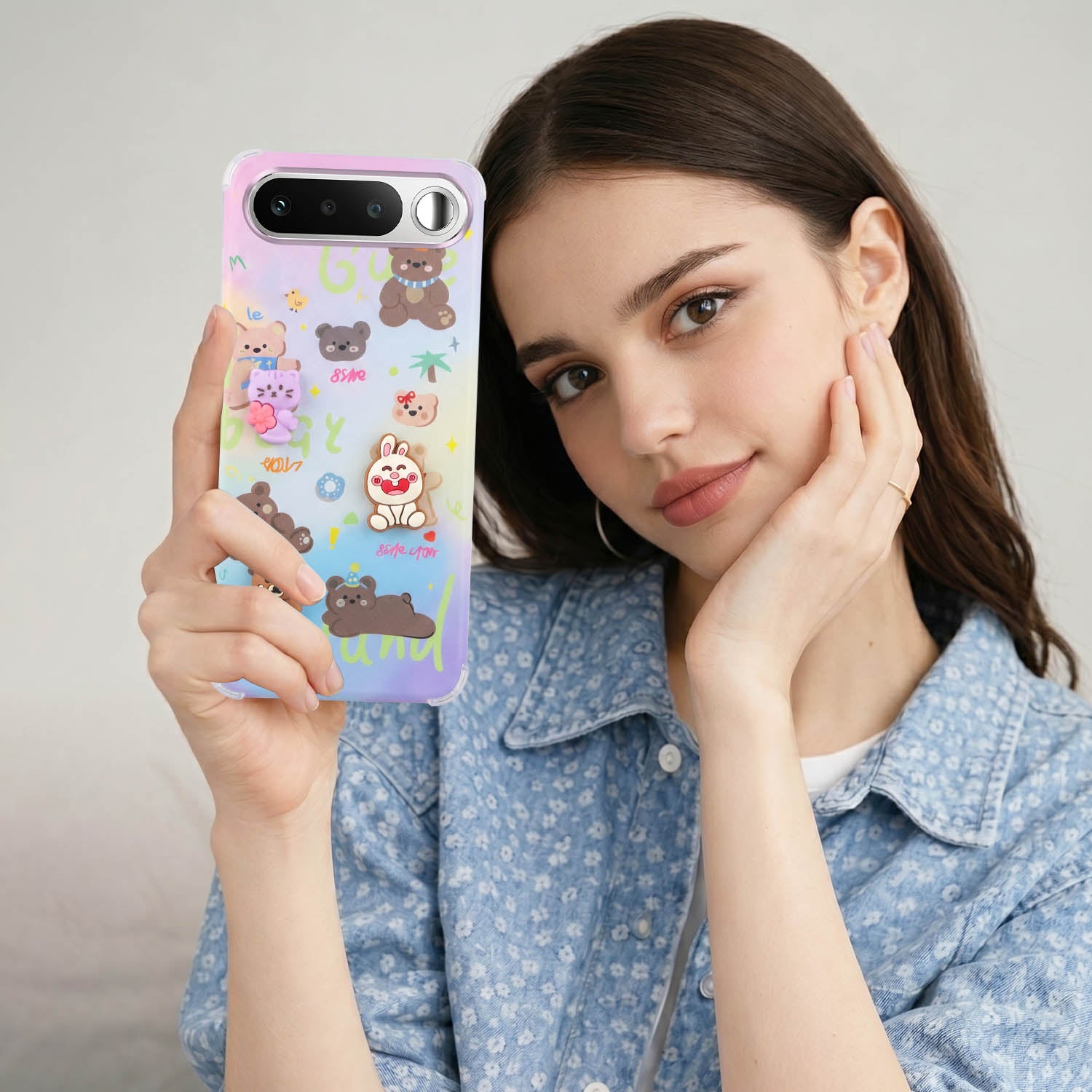 For Realme 16 Back Cover Case (3D Cute Cartoons | Hard Back Side Soft | Matte Premium Finish | HD Printing)