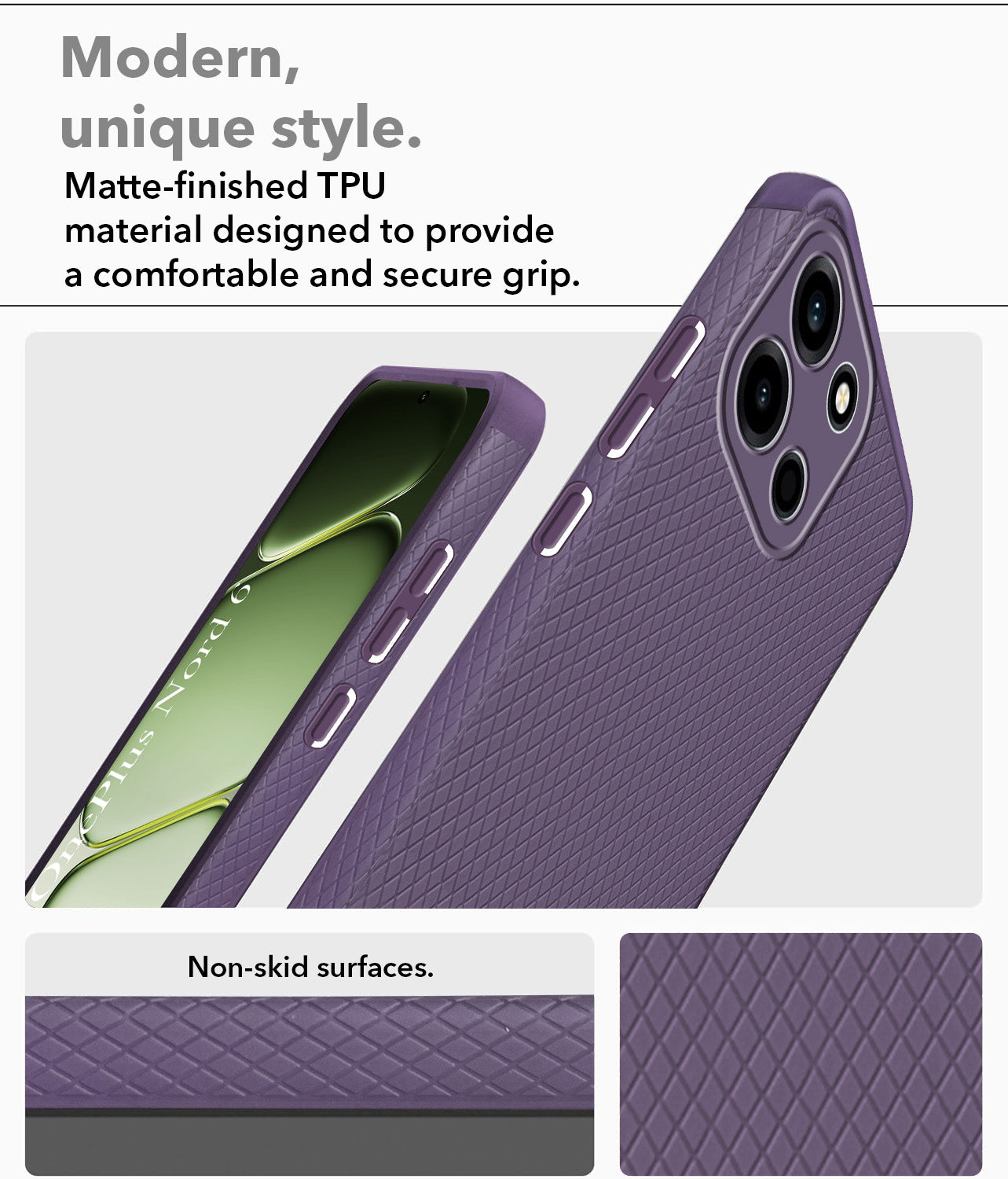 For Oneplus Nord 6 Back Cover Case Liquid Silicone (Camera Protection | Side Grip Texture | Soft and Flexible)