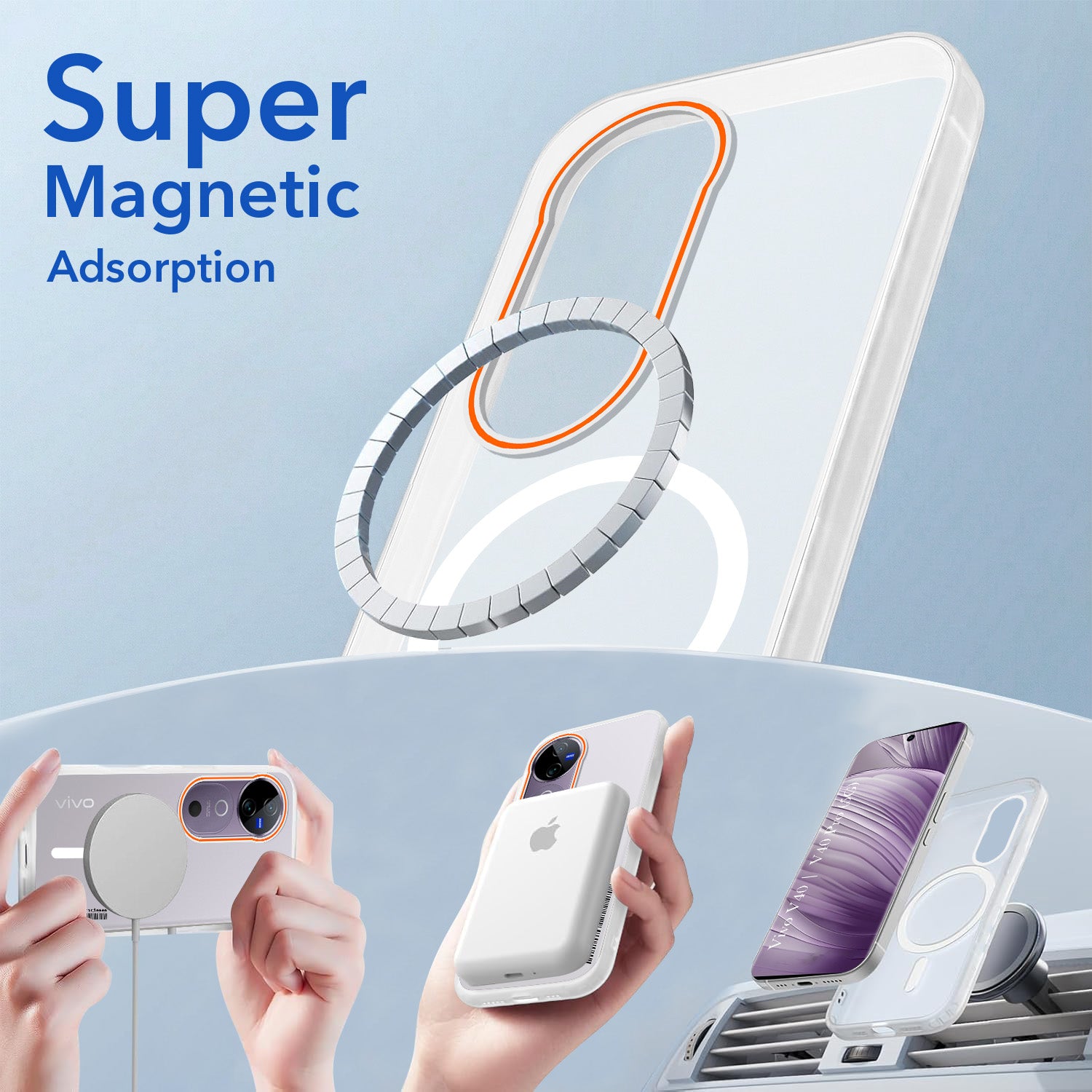 For Vivo V40 | Vivo V40 Pro 5G Back Cover Case (Soft Touch | Camera Bump Protection | MagSafe Compatible | Matte Finish)