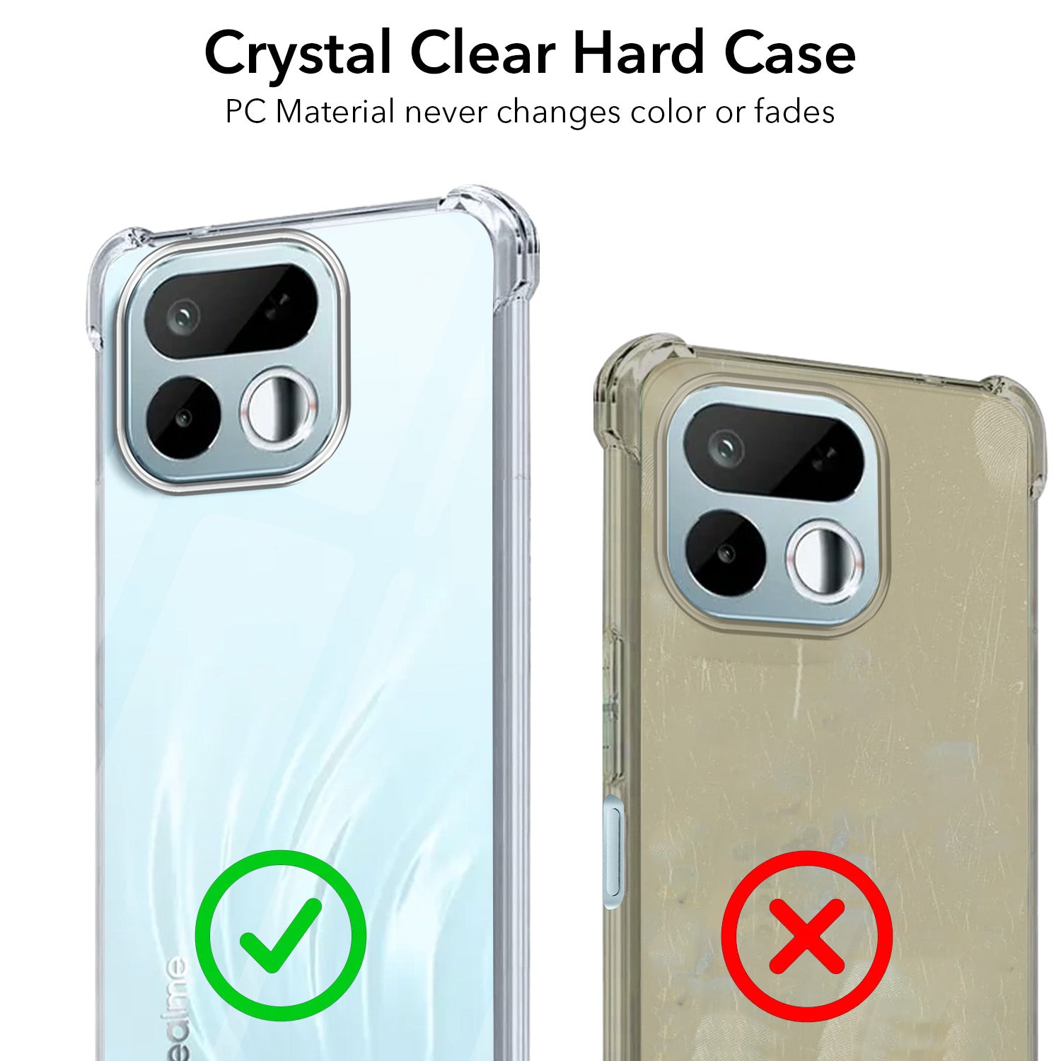 For Realme 16T 5G Back Cover Shockproof Crystal-Clear (Drop & Camera Protection | Hard Polycarbonate)