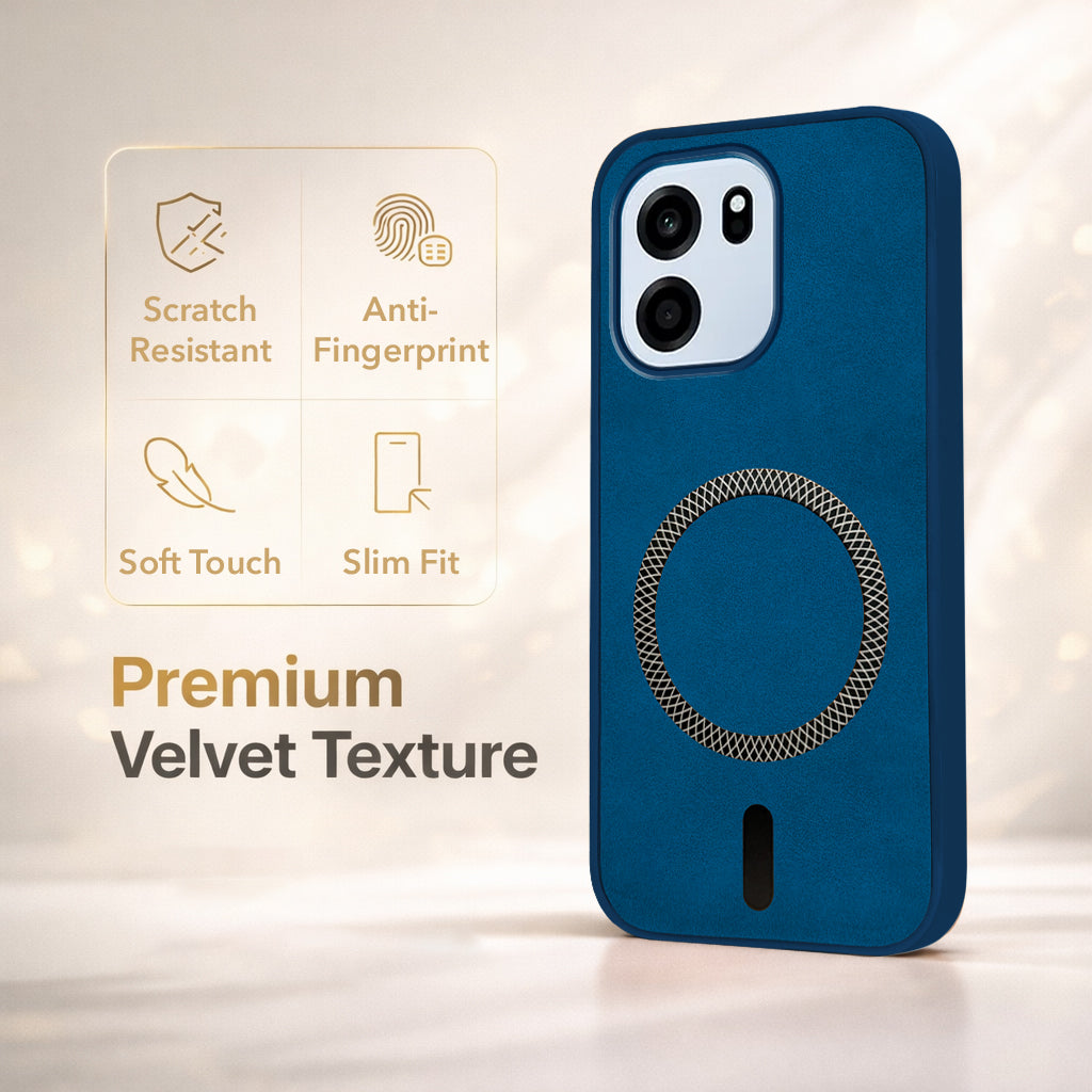 For Oneplus Nord CE 6 Back Cover Case Leather Finish (MagSafe Compatible Wireless Charging | Soft Touch | Camera Bump Protection)
