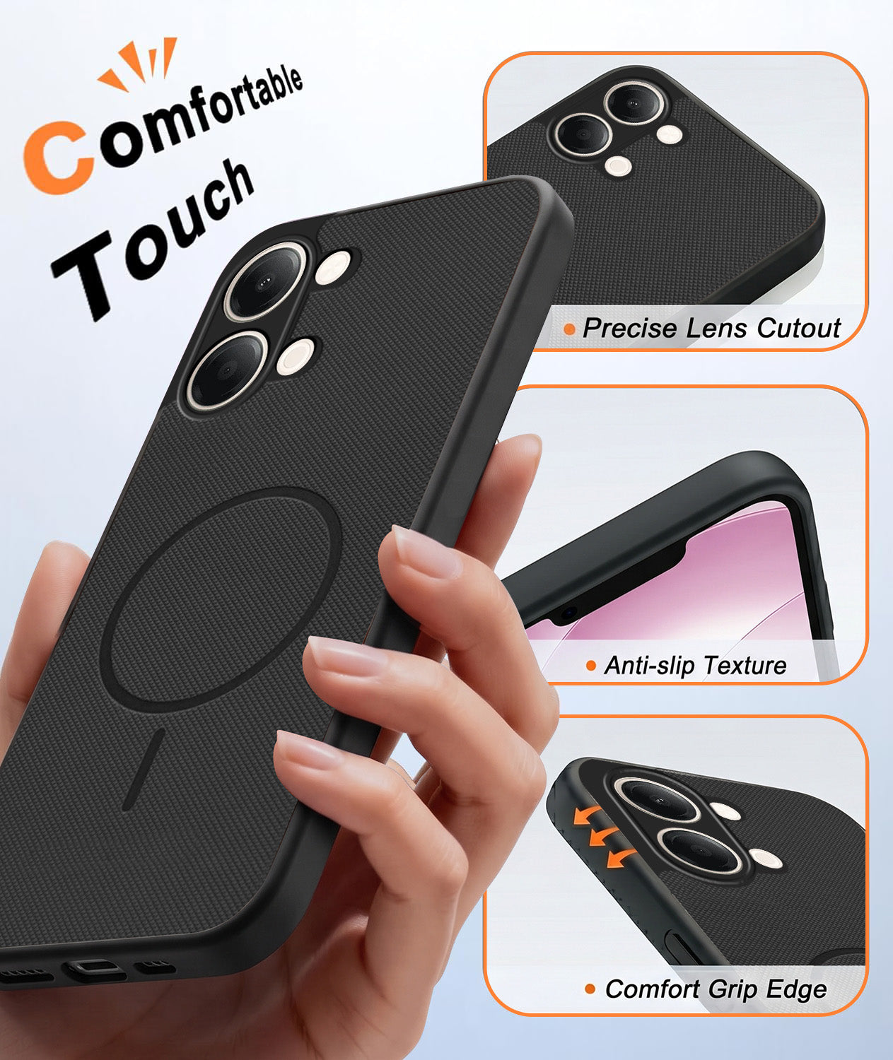 For Vivo Y11 | Vivo Y21 5G Back Cover Case PU Leather (Texture Grip Design | Professional Minimalist | Camera Protection | Soft and Flexible)