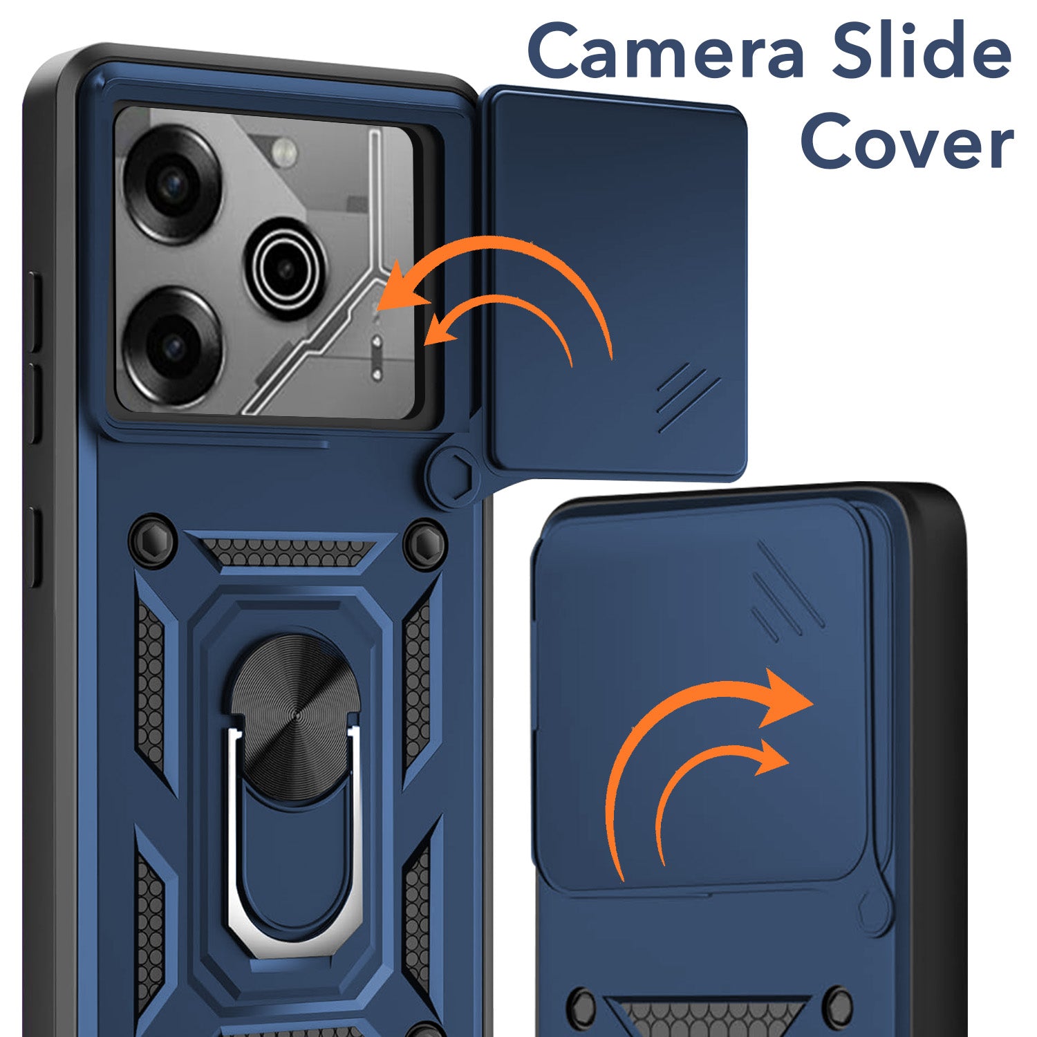 For Tecno Pova 6 Pro 5G Back Cover Case (Hybrid Dual Armor Polycarbonate)