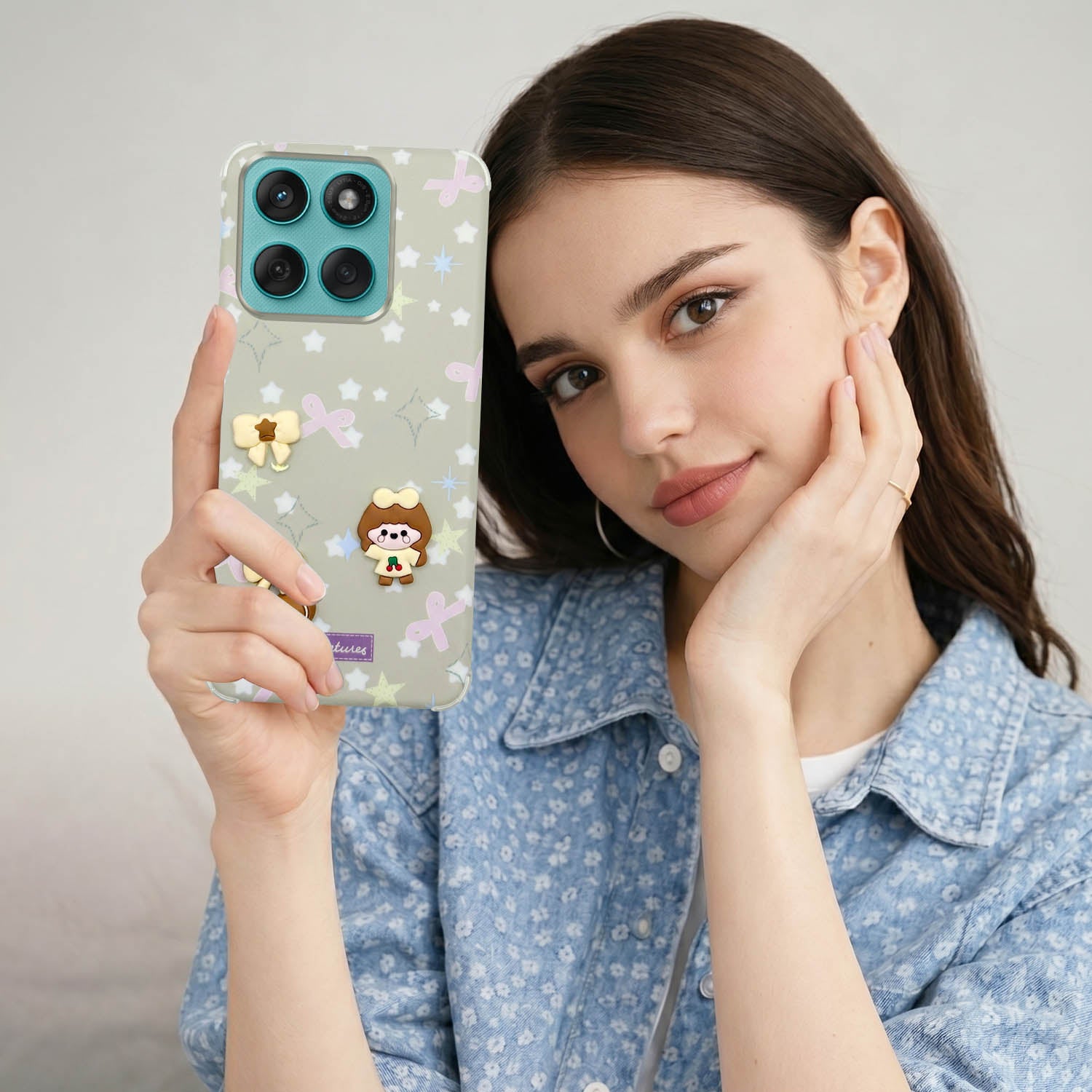 For Motorola Moto Edge 60 Fusion Back Cover Case (3D Cute Cartoons | Hard Back Side Soft | Matte Premium Finish | HD Printing)
