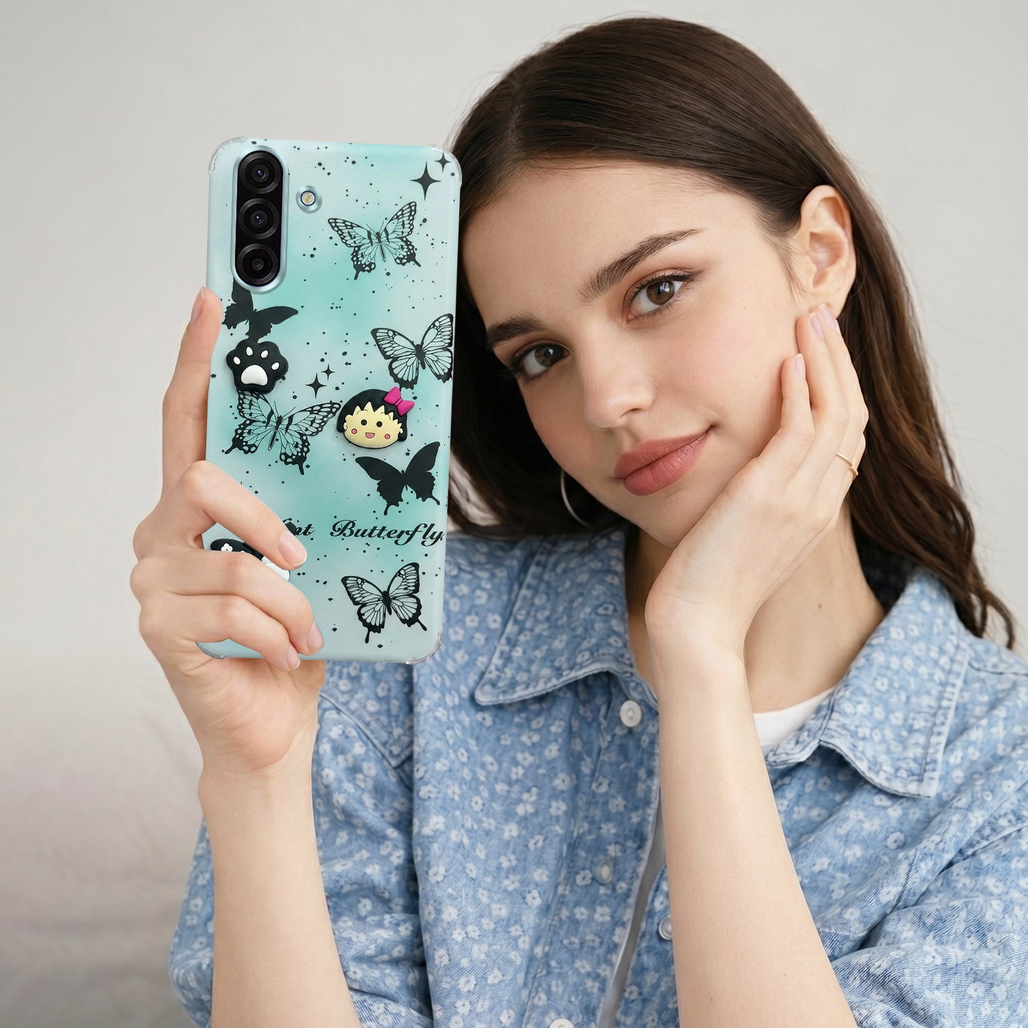 For Samsung Galaxy A17 | Samsung F17 | Samsung M17 5G Back Cover Case (3D Cute Cartoons | Hard Back Side Soft | Matte Premium Finish | HD Printing)