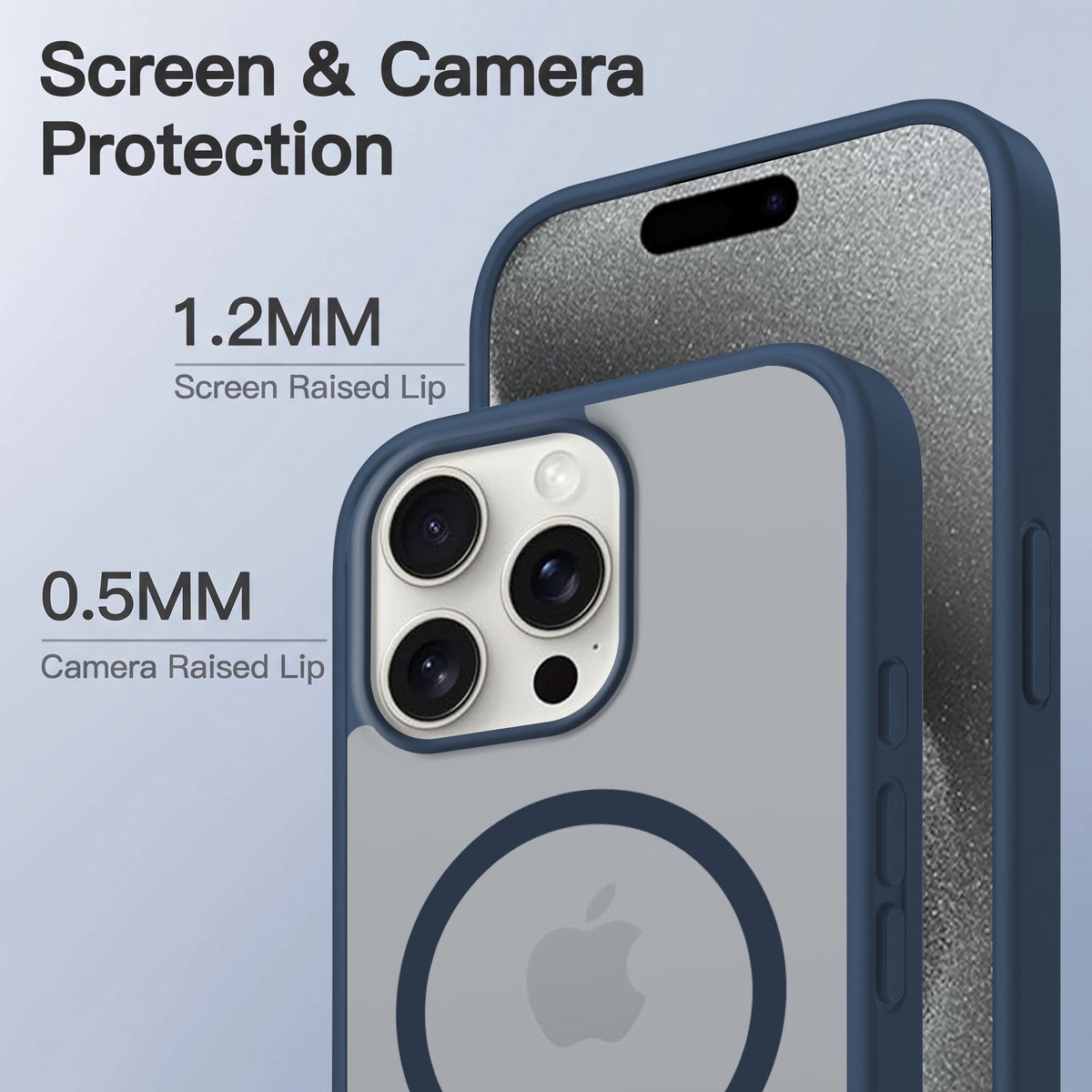 For Apple iPhone 15 Pro Max Matte Finish Back Case Cover (MagSafe Compatible | Translucent Soft Touch | Slim and Unbreakable)