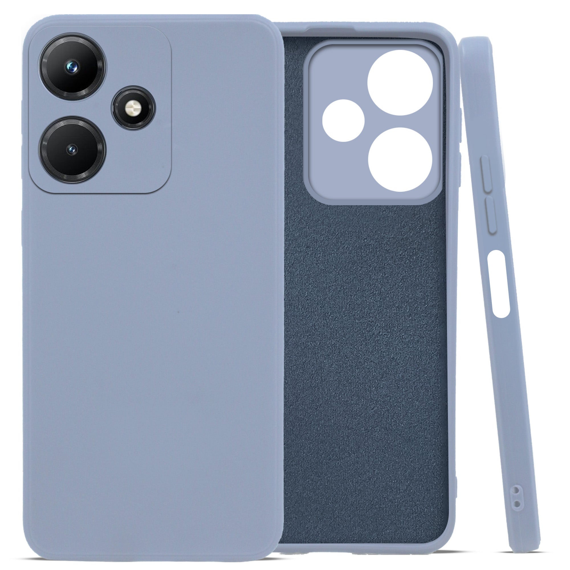For Infinix Hot 30i Back Cover Case (Matte Finish Silicone with Inside Fiber Cloth)