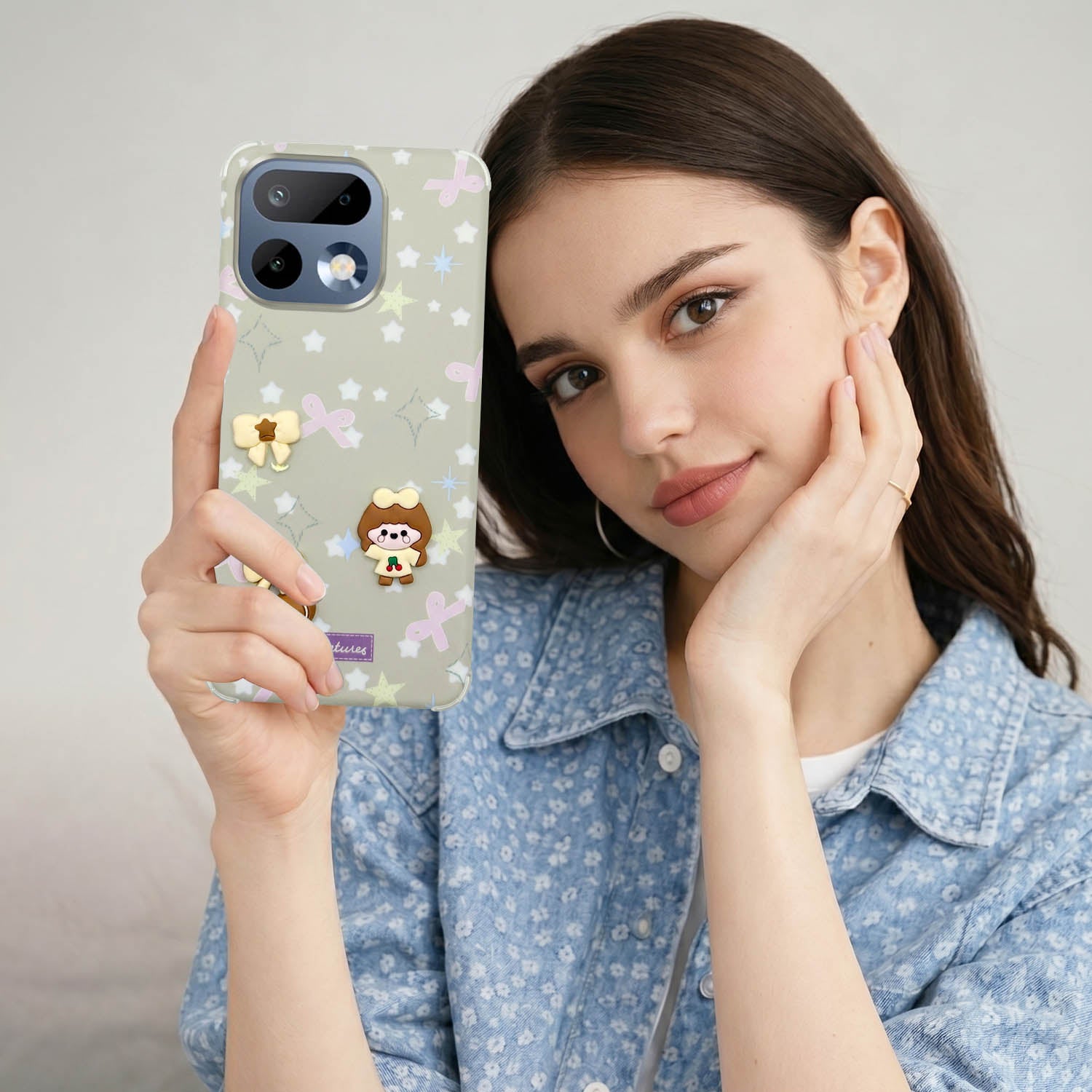 For Realme 16 Pro Back Cover Case (3D Cute Cartoons | Hard Back Side Soft | Matte Premium Finish | HD Printing)