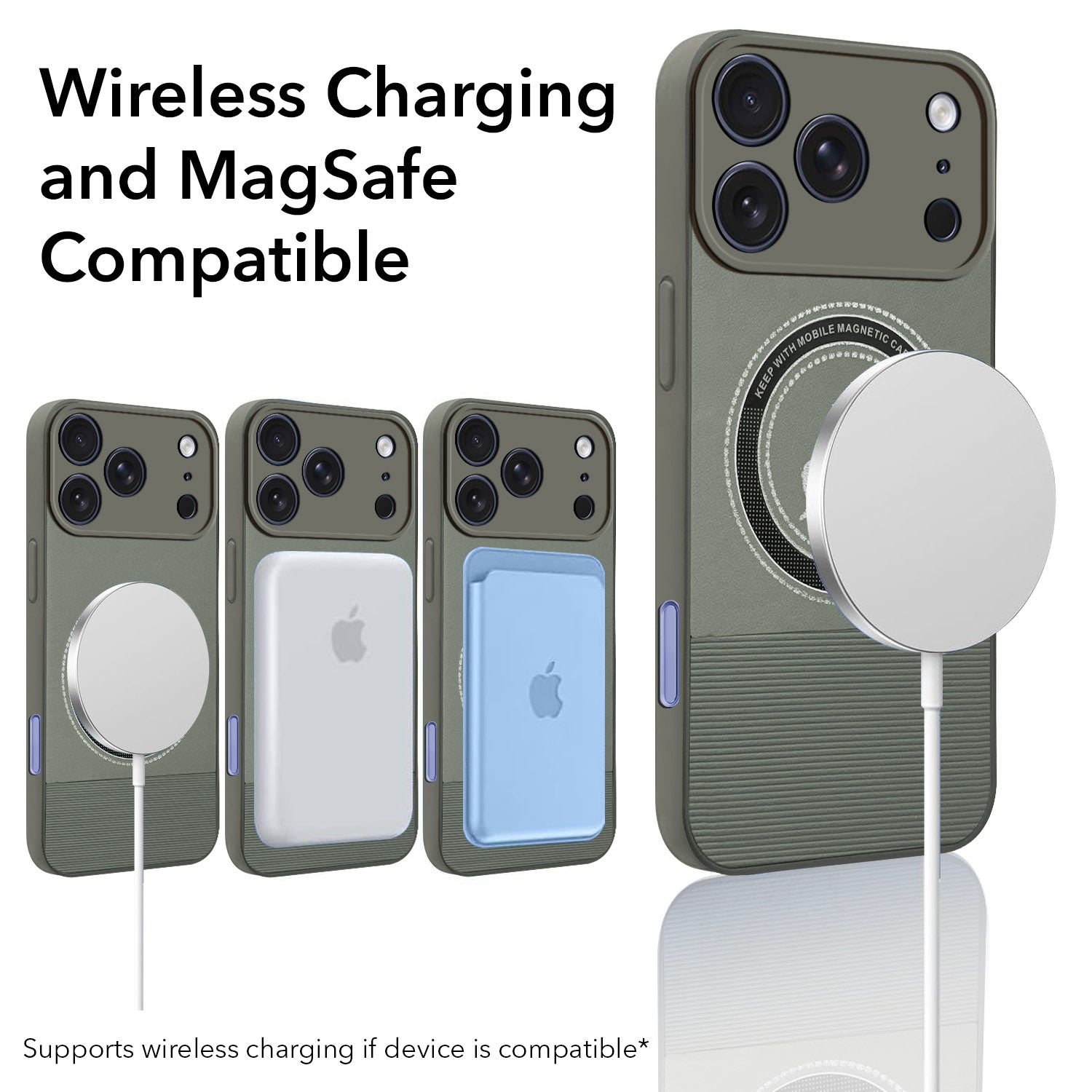 For Apple iPhone 17 Pro Max Back Cover Case PU Leather Finish (Professional Minimalist Texture | MagSafe Compatile | Camera Protection | Sleek Sober Formal)