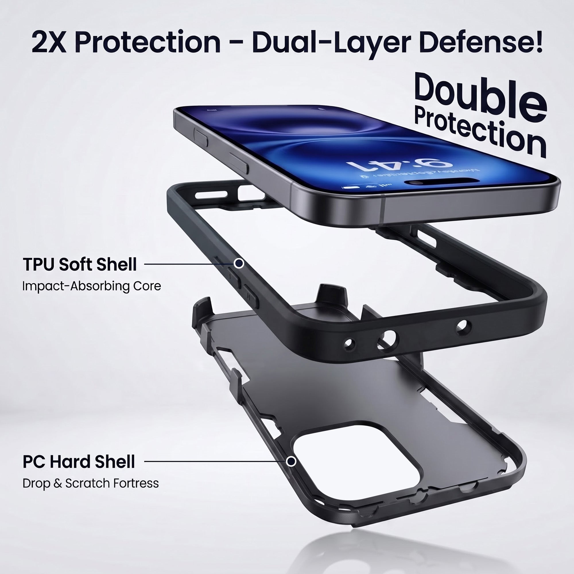 For Vivo Y11 | Vivo Y21 5G Back Cover Case (Slim Hybrid Armor | Shockproof Camera Protection | Rugged Dual Layer)