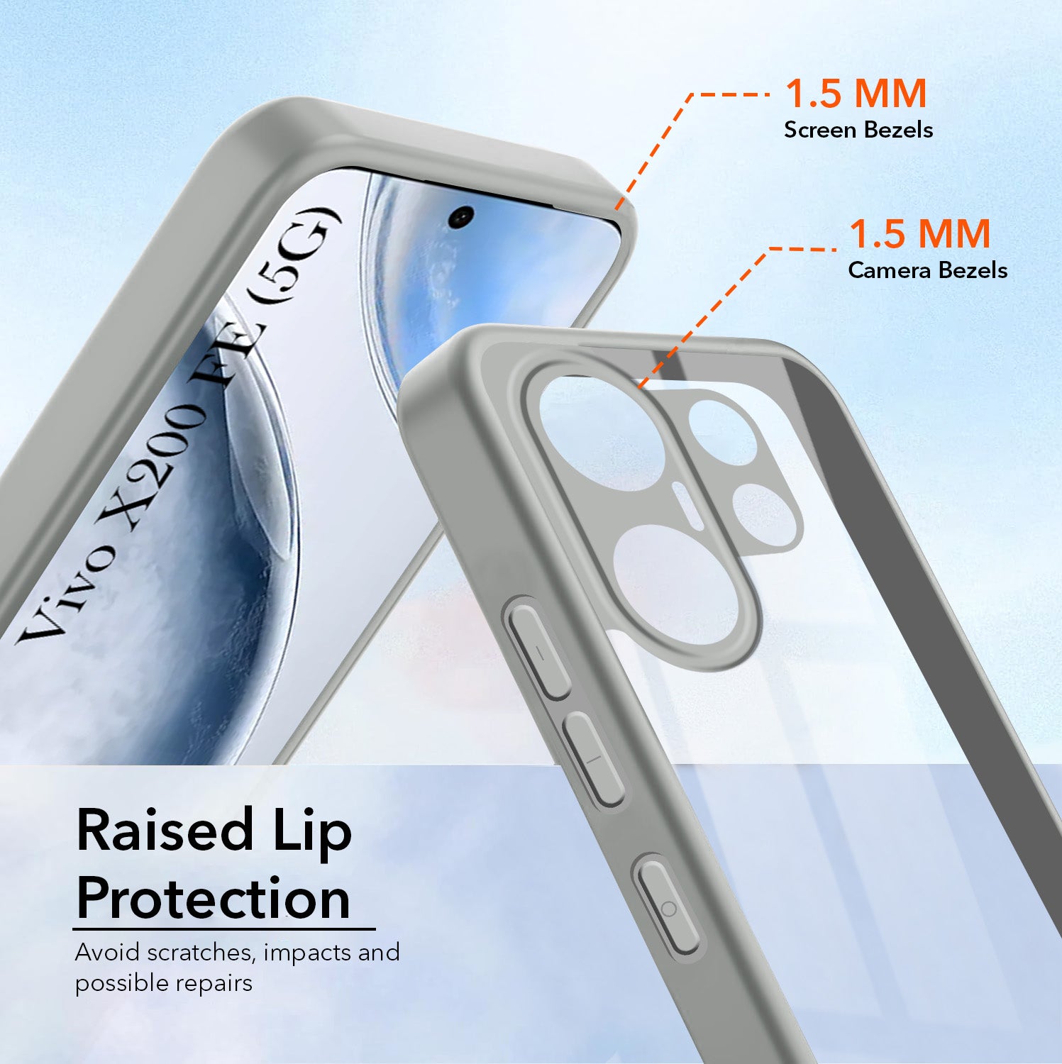 For Vivo X200 FE Back Cover Case Ultra-Hybrid (Lifetime Anti Yellow | Anti Scratch | Crystal Clear Shockproof)