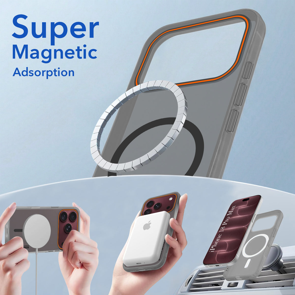 For Apple iPhone 18 Pro Max Back Cover Case (Soft Touch | Camera Bump Protection | MagSafe Compatible | Matte Finish)