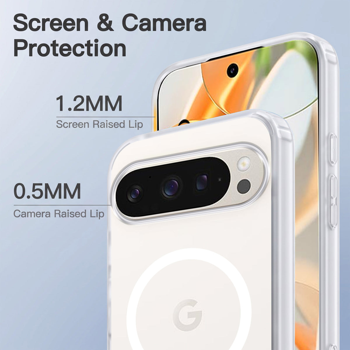 For Google Pixel 9 Pro Matte Finish Back Case Cover (MagSafe Compatible | Translucent Soft Touch | Slim and Unbreakable)