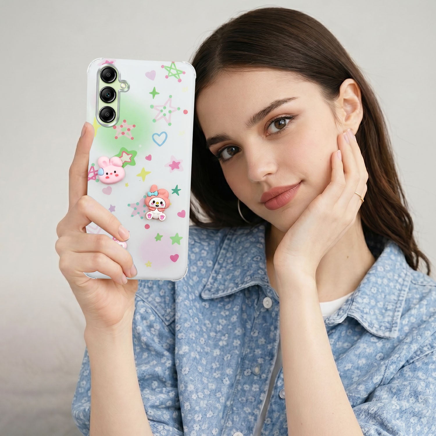 For Samsung Galaxy A14 4G | 5G Back Cover Case (3D Cute Cartoons | Hard Back Side Soft | Matte Premium Finish | HD Printing)